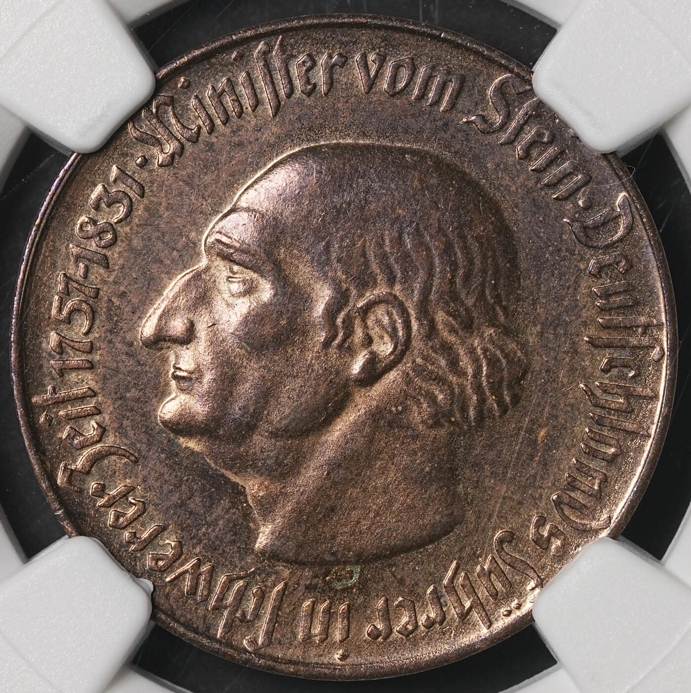 修遠堂世界钱币第五十一期 全场包邮 NGC MS63RB 1922年德国紧急时期威斯特法伦100马克马币