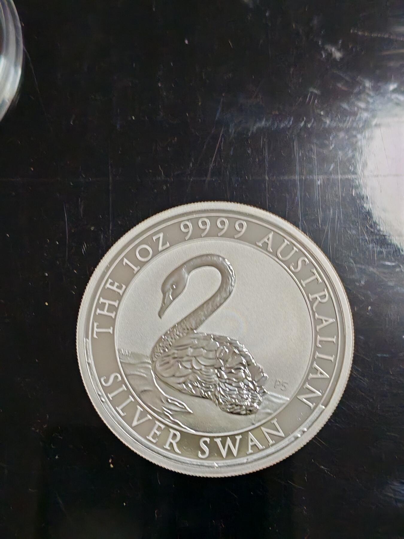 长老汇龙年精选第三十八场拍卖 2021澳大利亚天鹅1元银币，1盎司9999银，贝尔金销售
