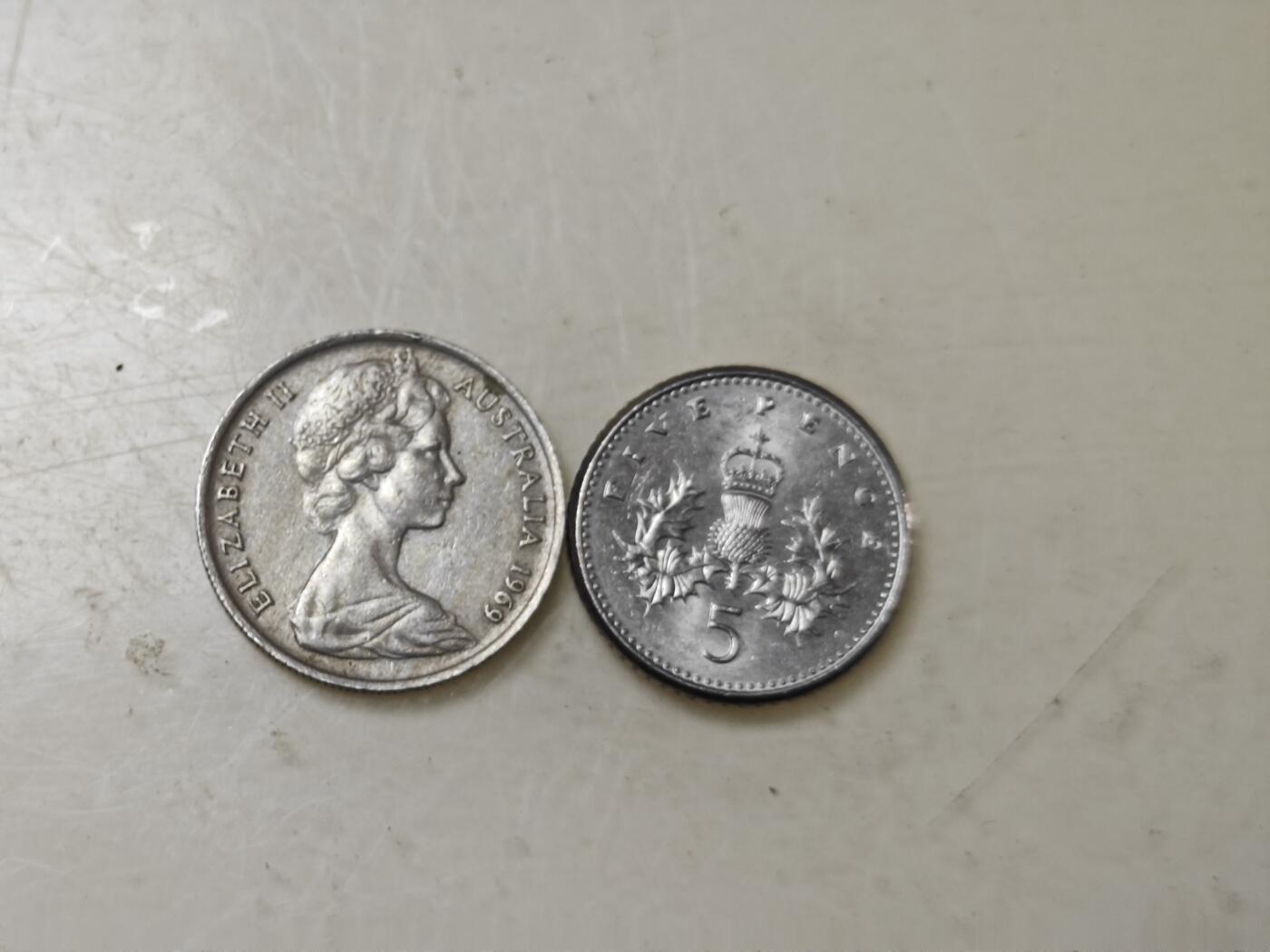 第十九期 英系散币小专场（满五十包邮，可寄存，有佣金） 英系五分两枚