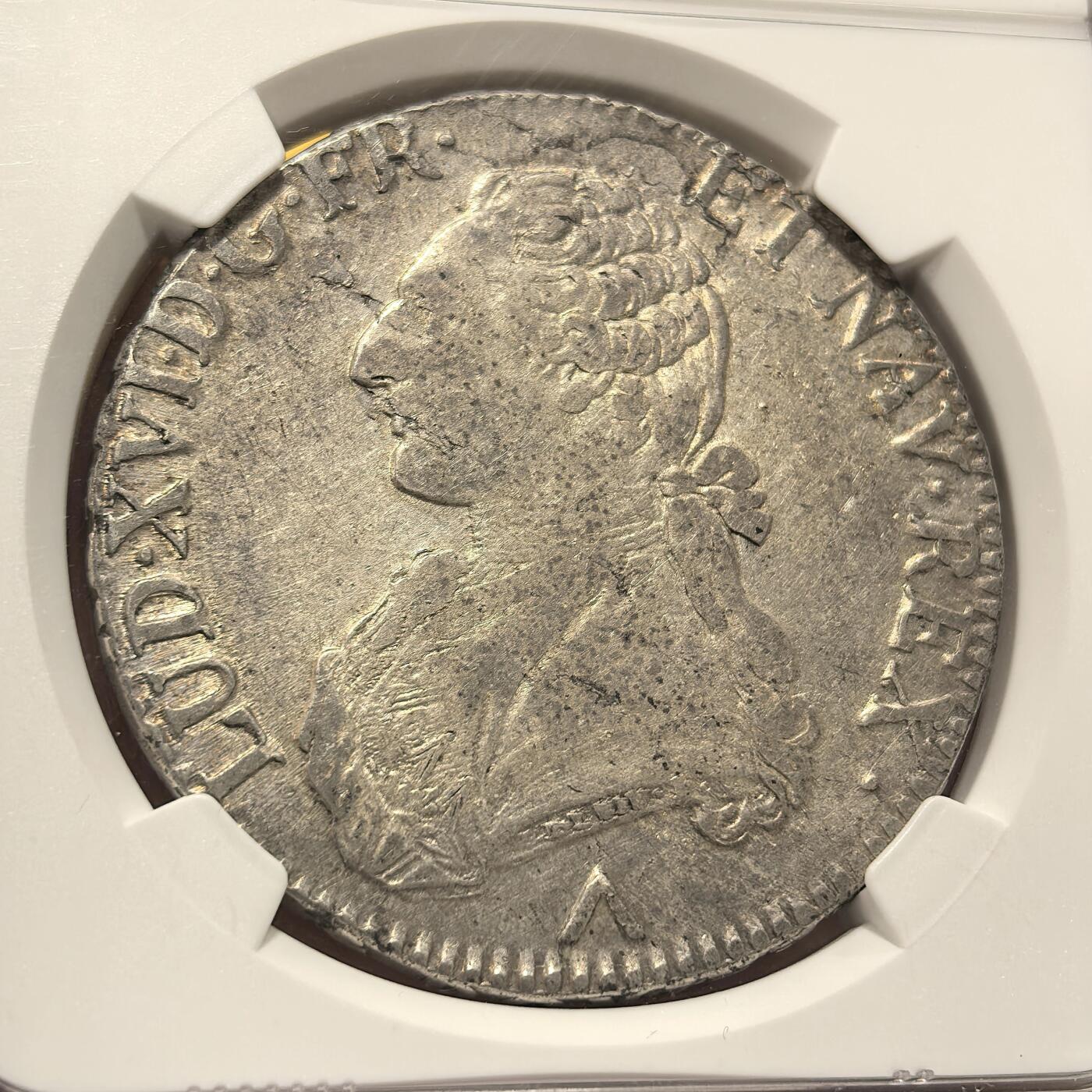 博洋堂世界钱币拍卖第104期（全场包邮） NGC AU50 法国1775年W厂路易十六埃居大银 底版银光闪闪 更高分只有八枚