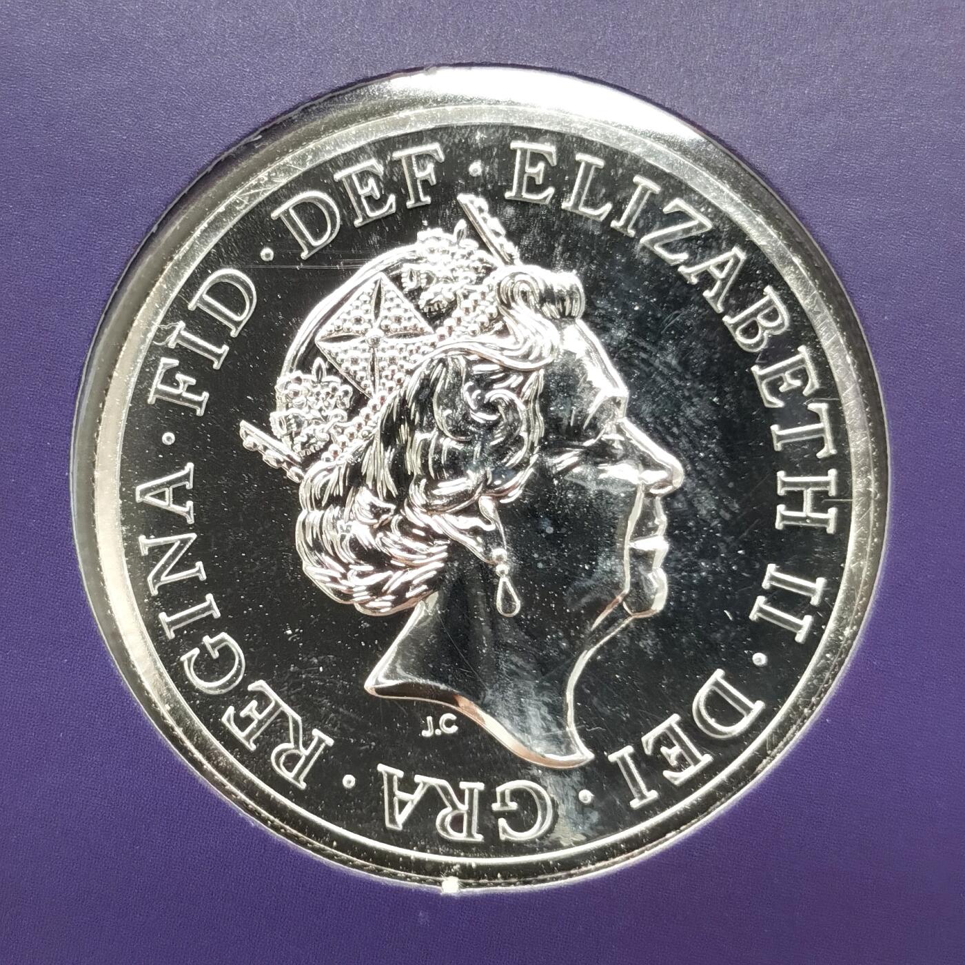 博洋堂世界钱币拍卖第104期（全场包邮） 英国2015年不列颠女神50英镑银币，卡装