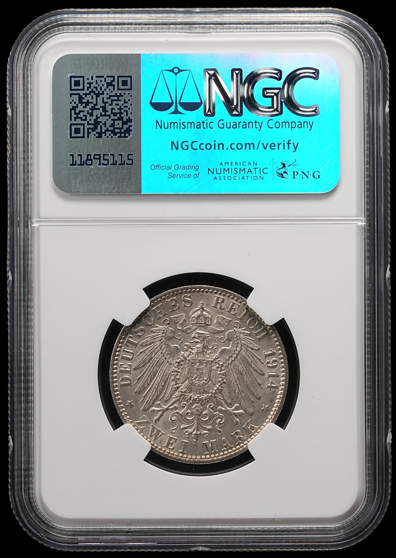修遠堂世界钱币第五十一期 全场包邮 NGC MS63 1914年汉堡2马克银币 2马克MS比3马克少见 书价300美金