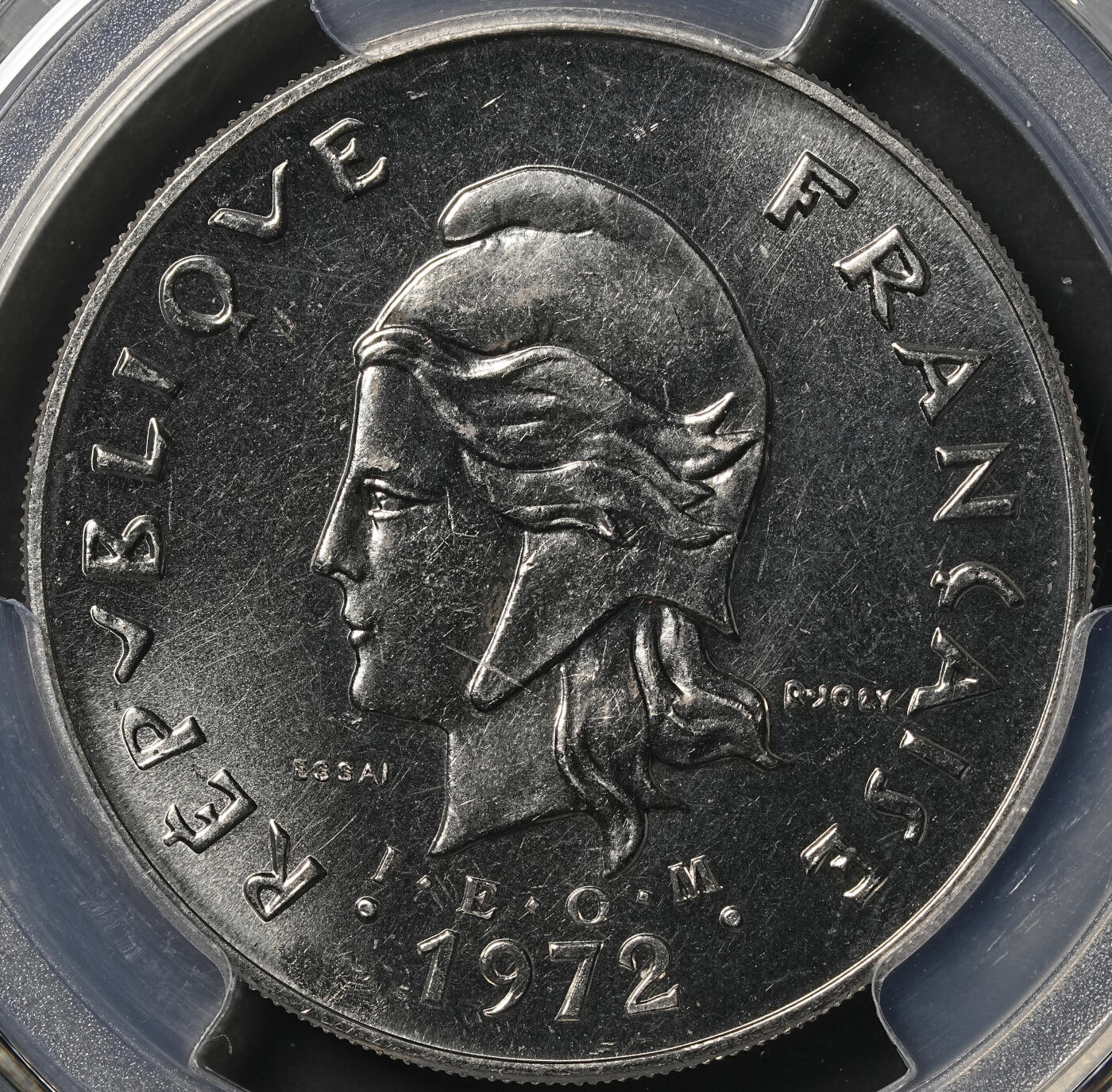 修遠堂世界钱币第五十一期 全场包邮 PCGS SP66 1972年法属波利尼西亚50法郎样币 ESSAI