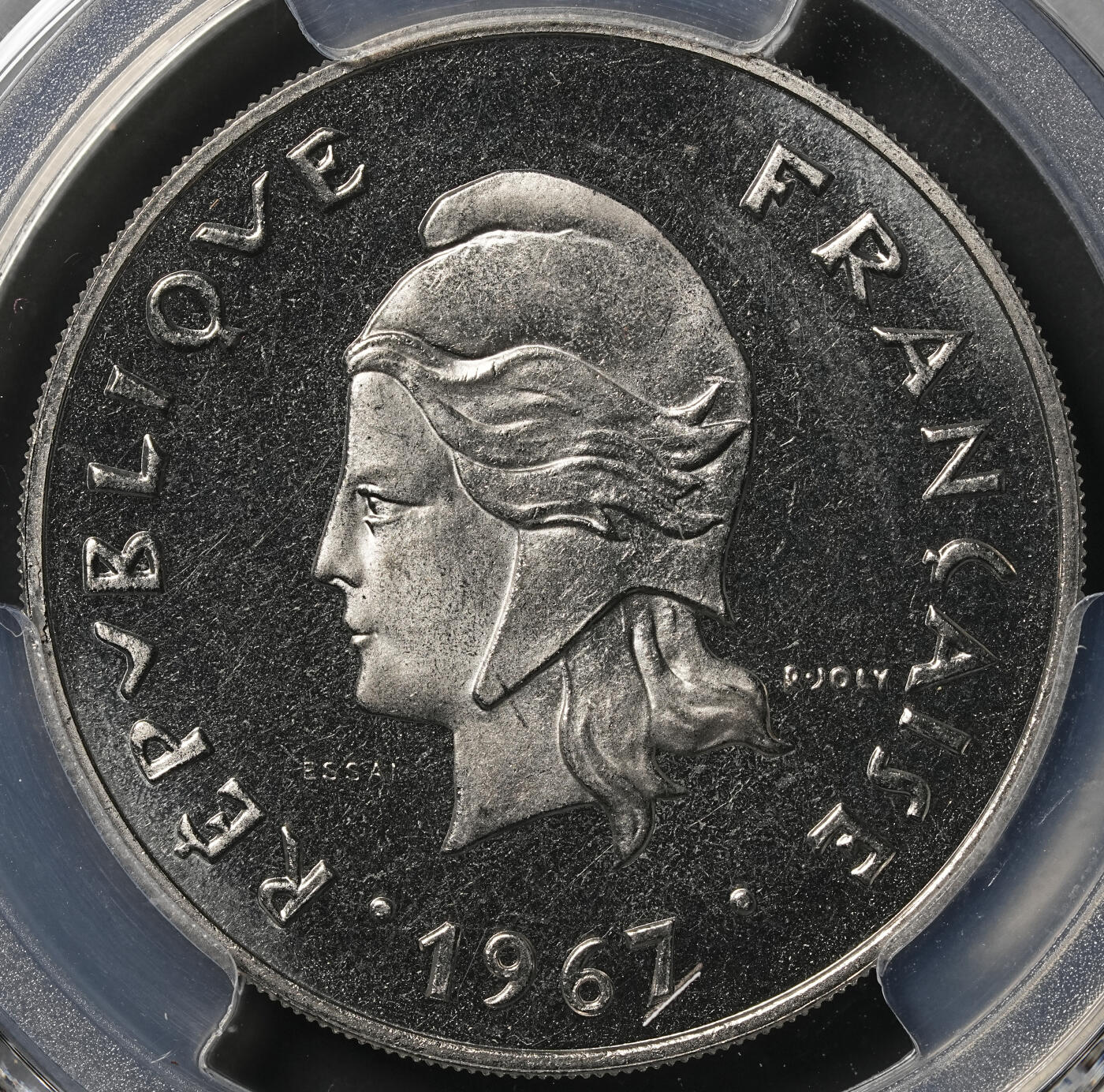 修遠堂世界钱币第五十一期 全场包邮 PCGS SP67 1967年法属波利尼西亚50法郎样币 ESSAI