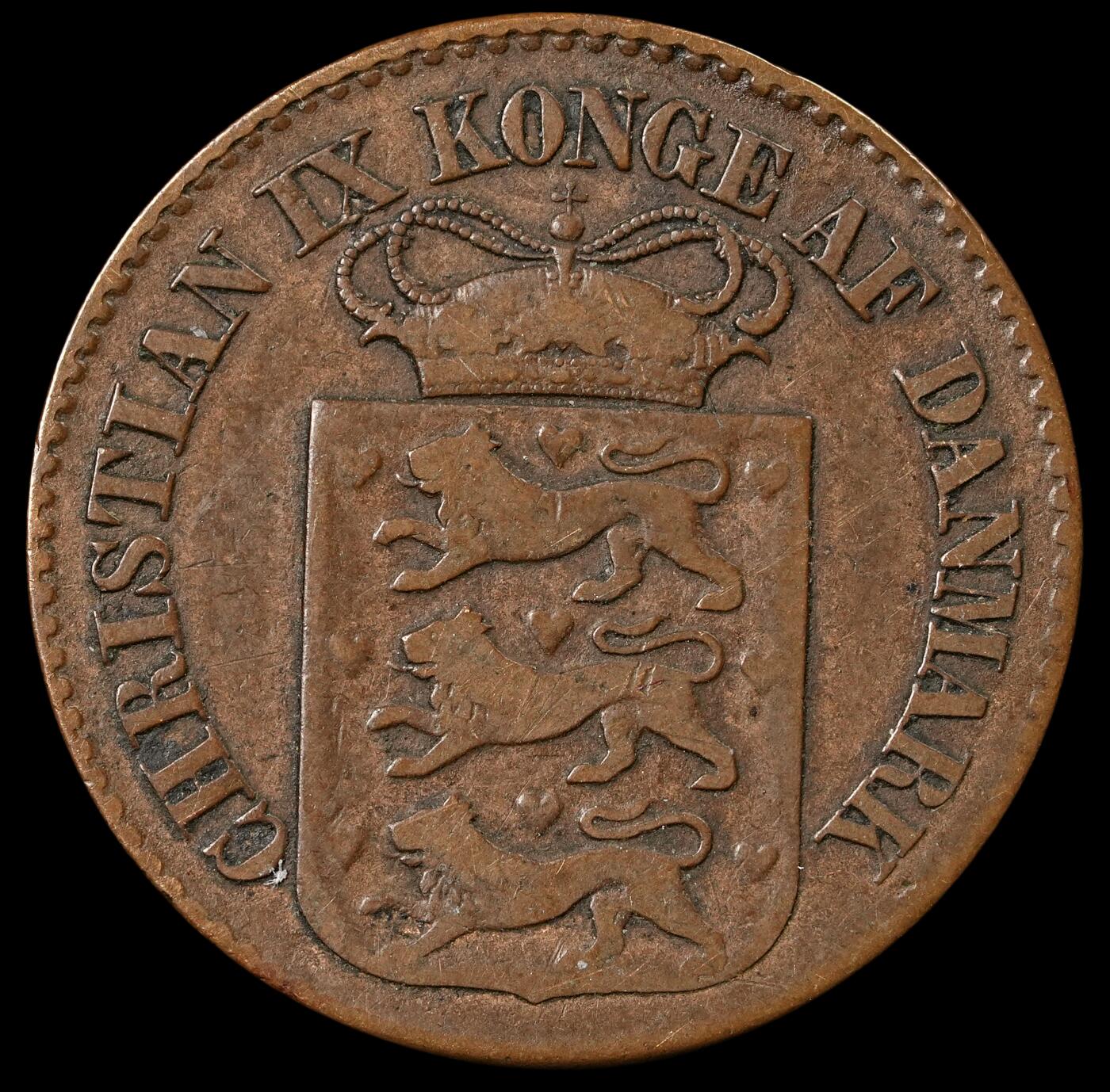 修遠堂世界钱币第五十一期 全场包邮 1868年丹属西印度1分铜币