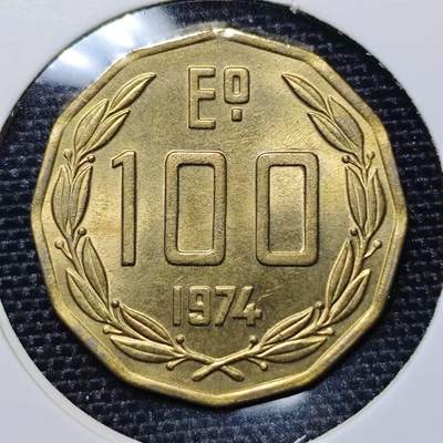 KK钱币收藏小铺 第205期 2月预留时间 每日一拍 周末发货 -  1974智利秃鹰100比索 不多见好品