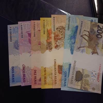 【世界钱币】精选微拍第158期暨2024年第70期～近百款尾货低价起拍 2010-20年巴西2+5+10+20+50+100+200雷亚尔 全新全新绝品