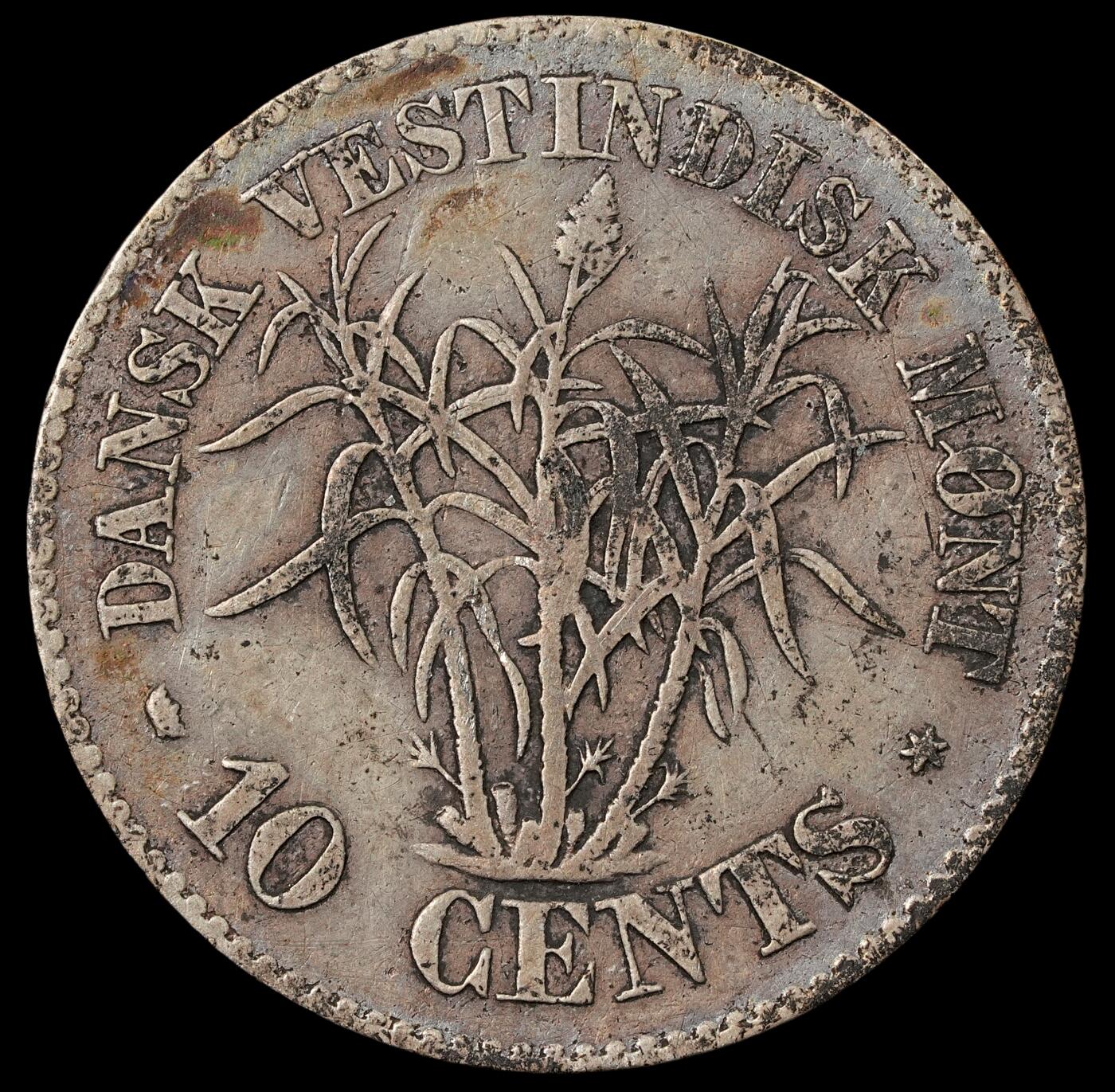 修遠堂世界钱币第五十一期 全场包邮 1862年丹属西印度10分银币 3.17g 少见品种