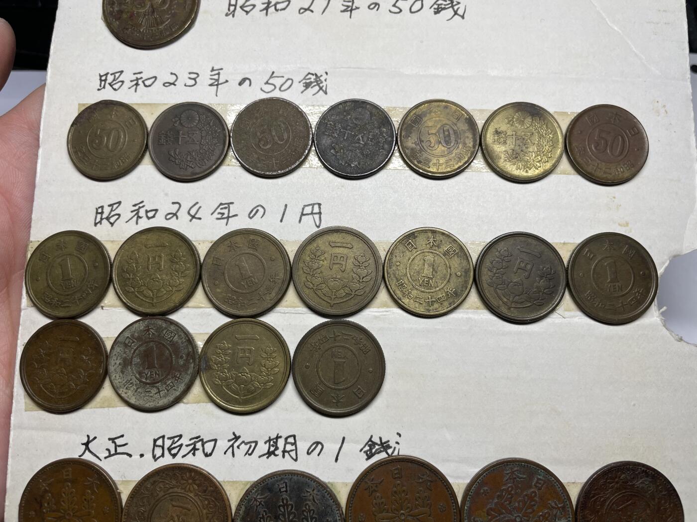 每日一拍，2024年集古藏今外币拍卖第十九期-第7场—（总第187拍），可以寄存60天，满160元包邮。 日本各面值硬币一页