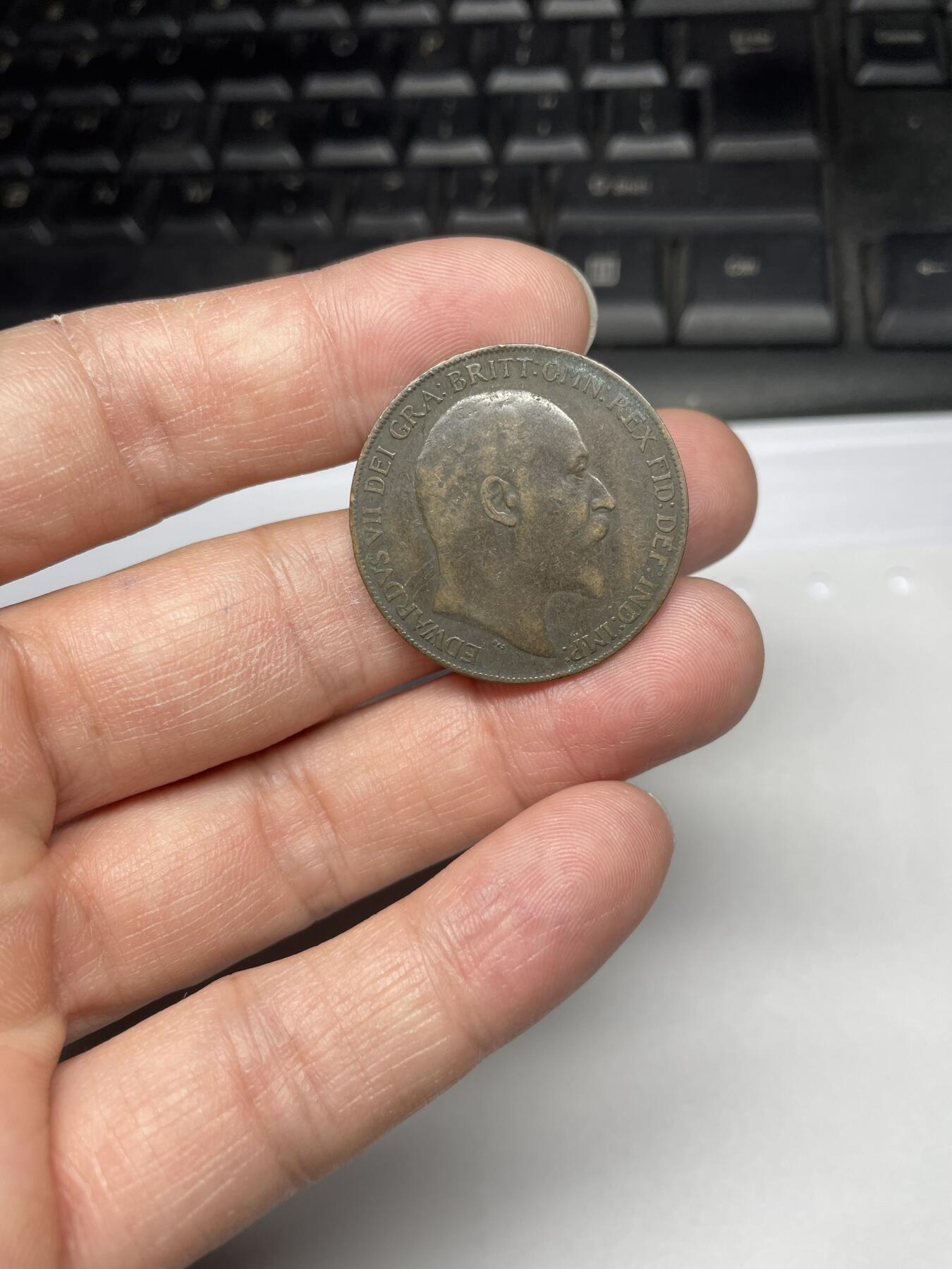 每日一拍，2024年集古藏今外币拍卖第十九期-第7场—（总第187拍），可以寄存60天，满160元包邮。 1910年英国一便士