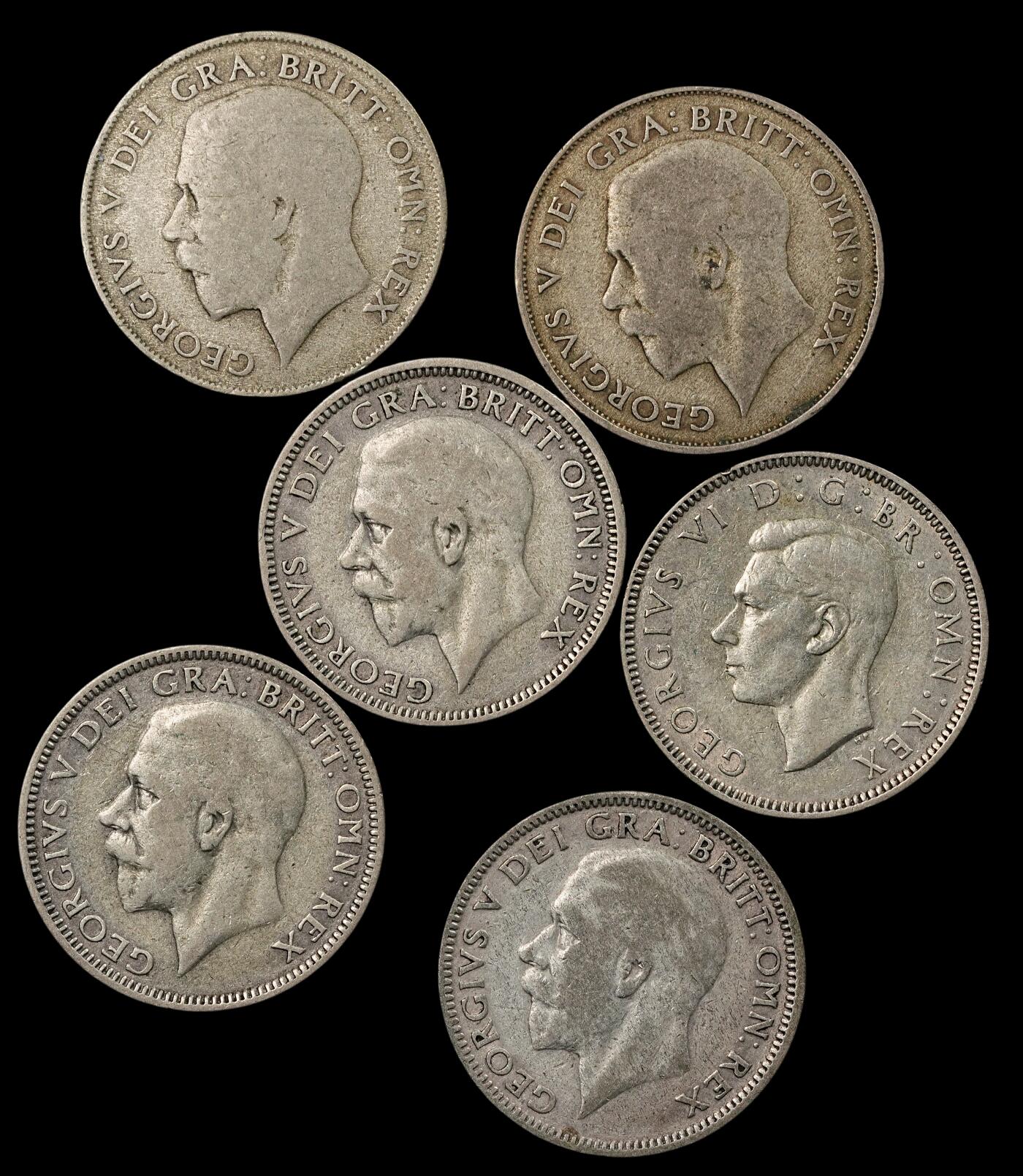 修遠堂世界钱币第五十一期 全场包邮 英国银先令一组 33.13g