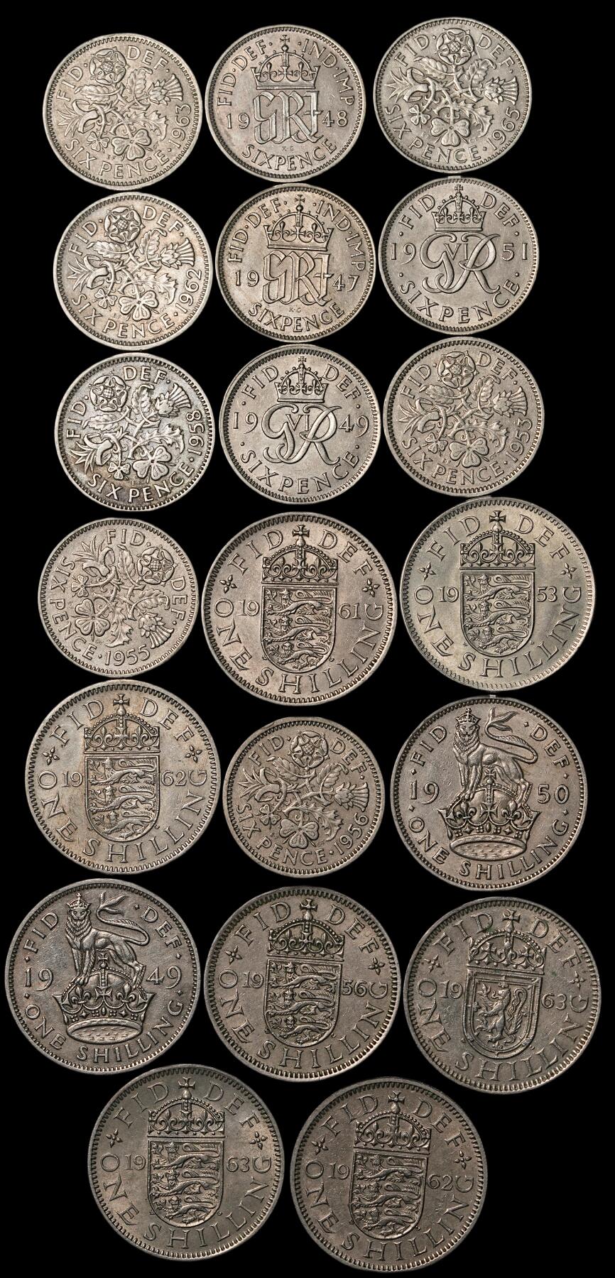 修遠堂世界钱币第五十一期 全场包邮 40-60年代英国硬币一组 铜镍合金