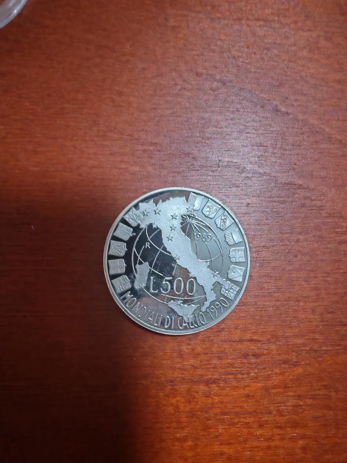 长老汇龙年精选第三十九场拍卖 1989意大利世界杯500里拉精制银币