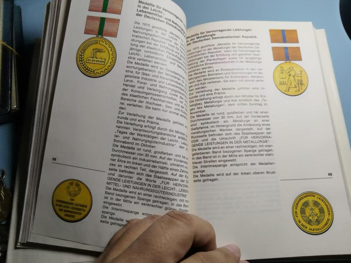 盛世勋华——号角文化勋章邮票专场拍卖第293期 东德官方出版 德意志民主共和国的勋章奖章证章 精美彩绘图 约200页