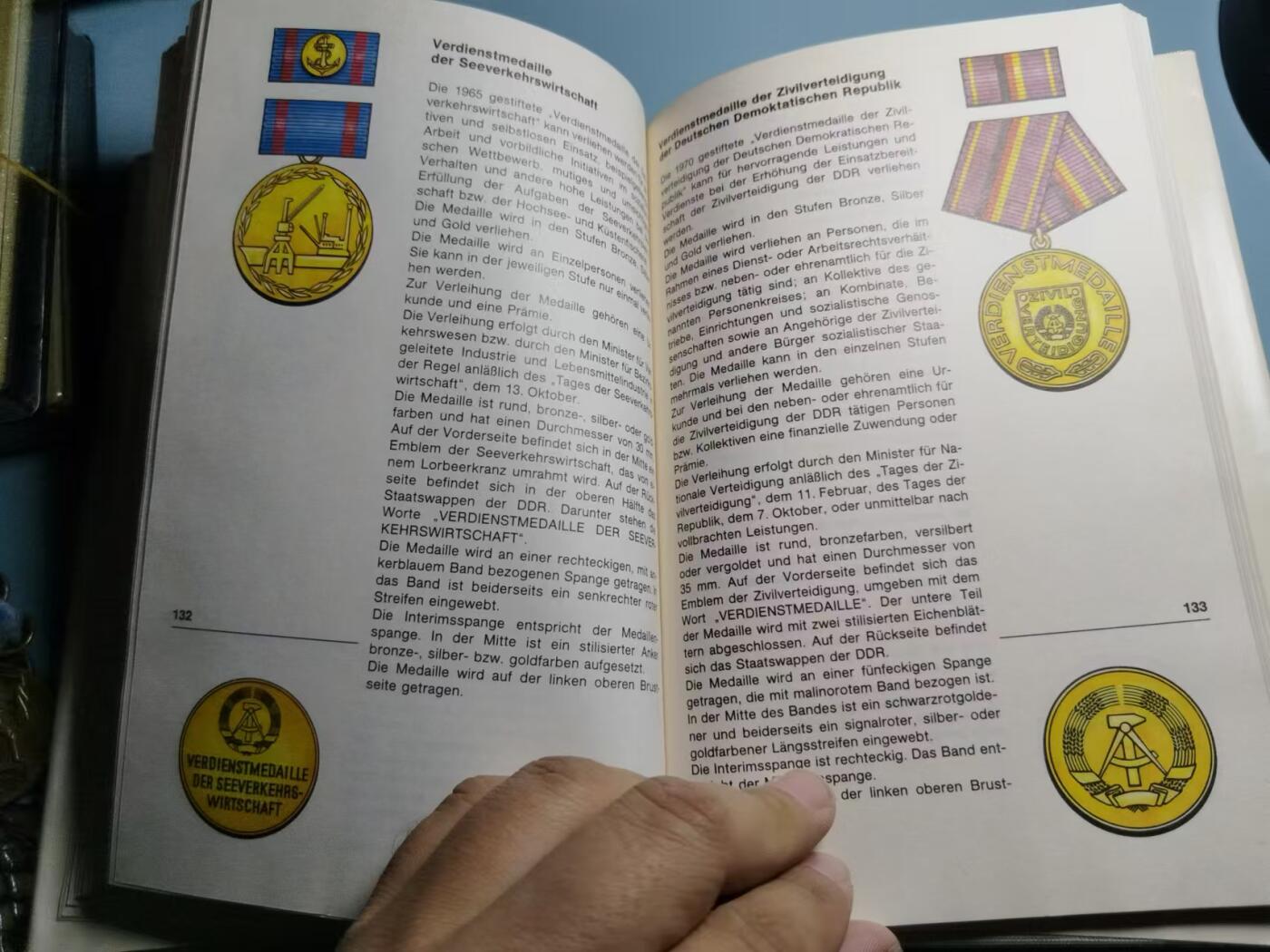 盛世勋华——号角文化勋章邮票专场拍卖第293期 东德官方出版 德意志民主共和国的勋章奖章证章 精美彩绘图 约200页