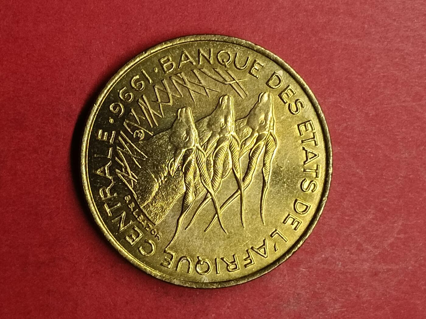 吉祥压岁钱外国硬币第40场 中非硬币1996
