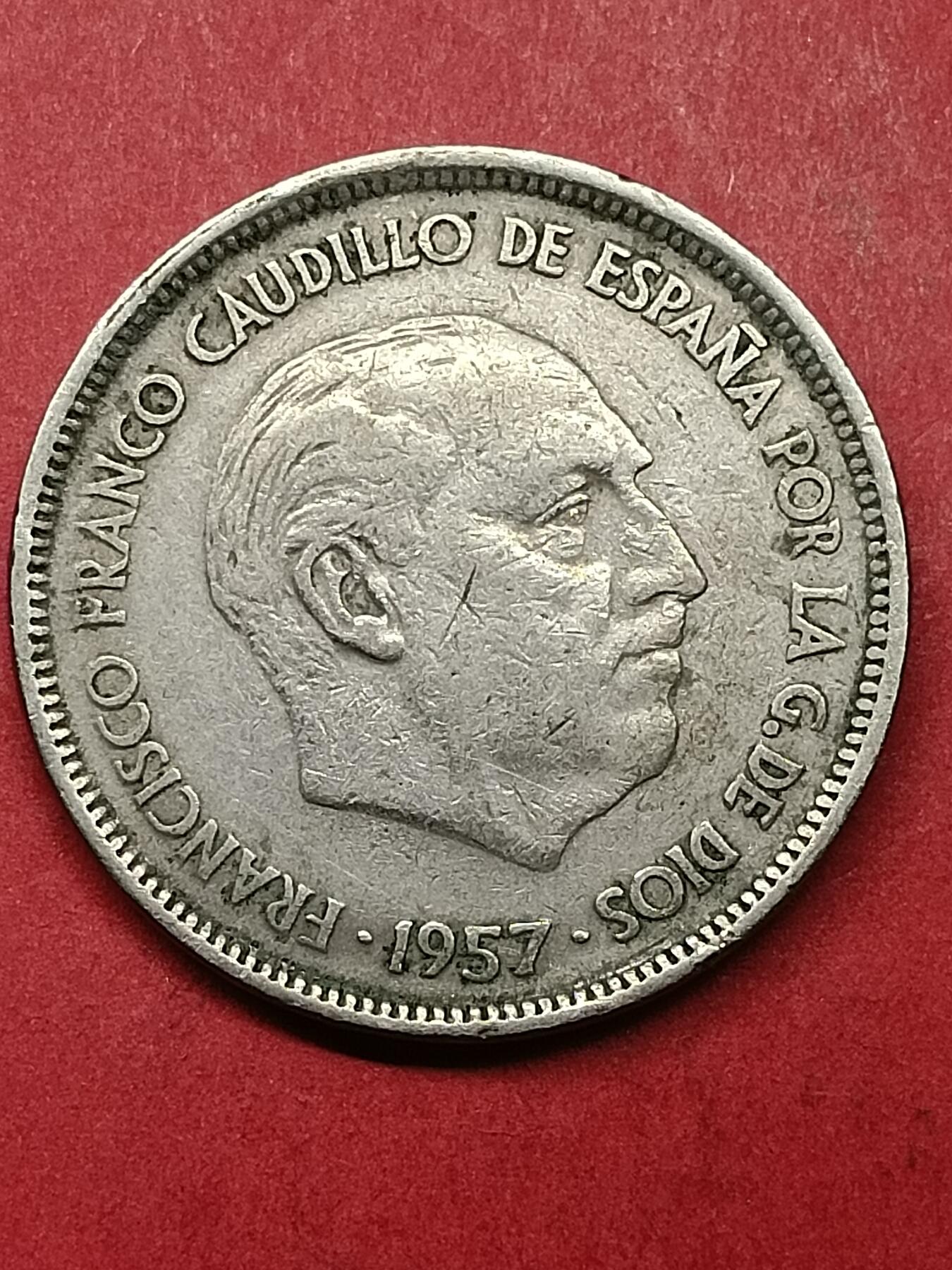 吉祥压岁钱外国硬币第40场 西班牙硬币1957