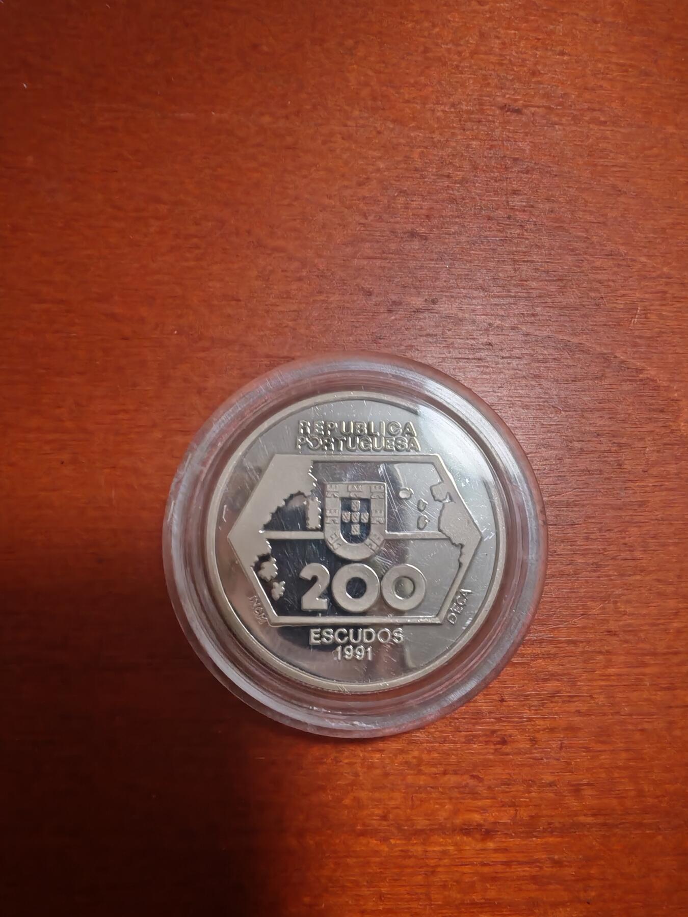 长老汇龙年精选第三十九场拍卖 1991葡萄牙向西航行200埃斯库多斯精制银币