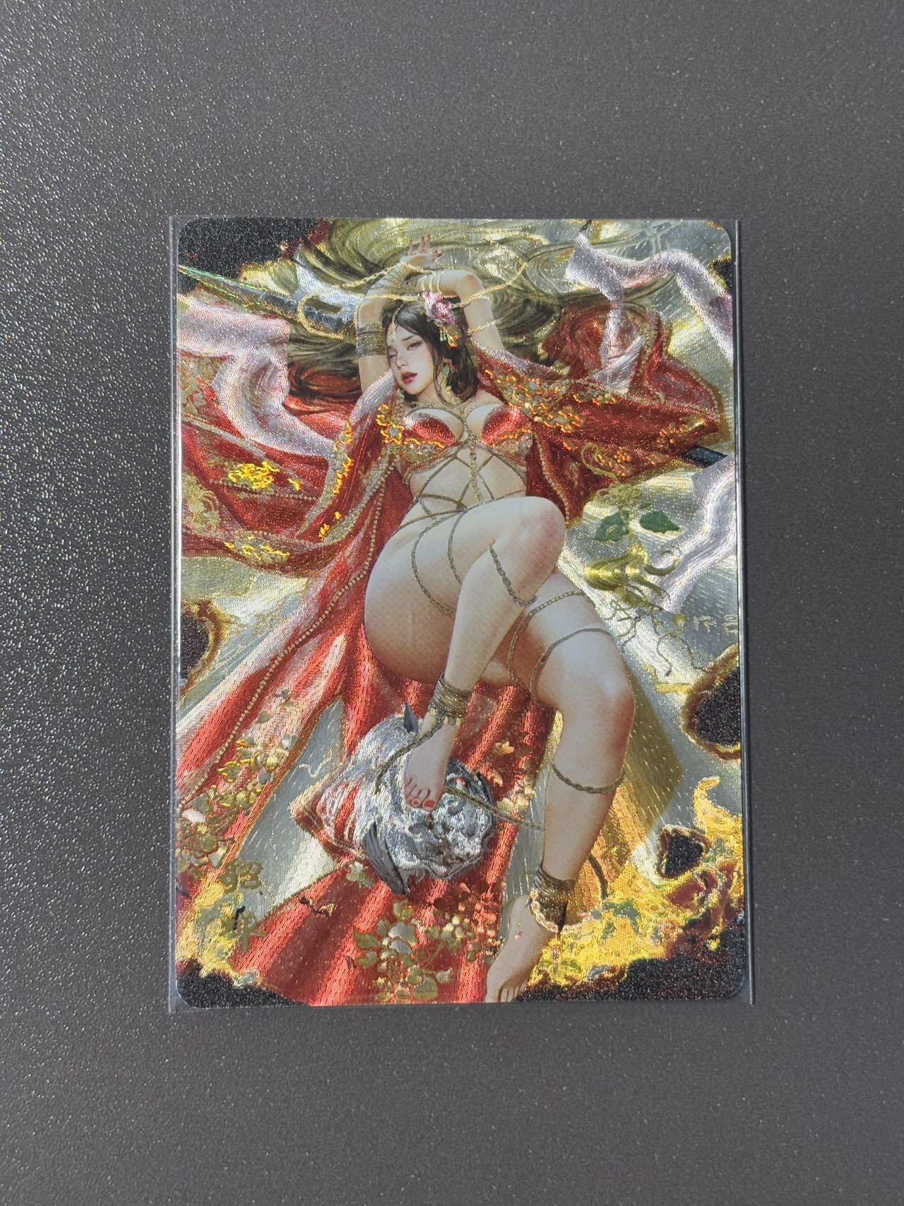 水之都 小王子精品卡牌拍卖第五场  燎原三国 刷子特卡 貂蝉 冷烫粗闪服饰1