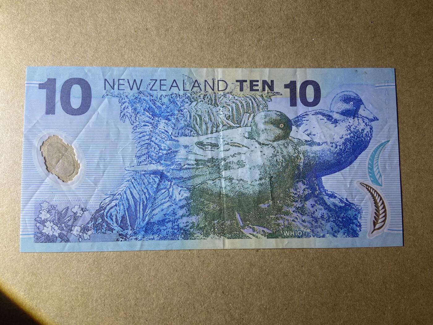 【炜奕收藏】，二十一期 新西兰初版10元塑料钞，流通品相