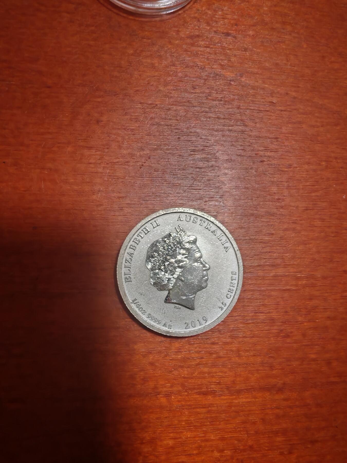 长老汇龙年精选第三十九场拍卖 2019澳大利亚猪年25分彩色银币，1/4盎司9999银