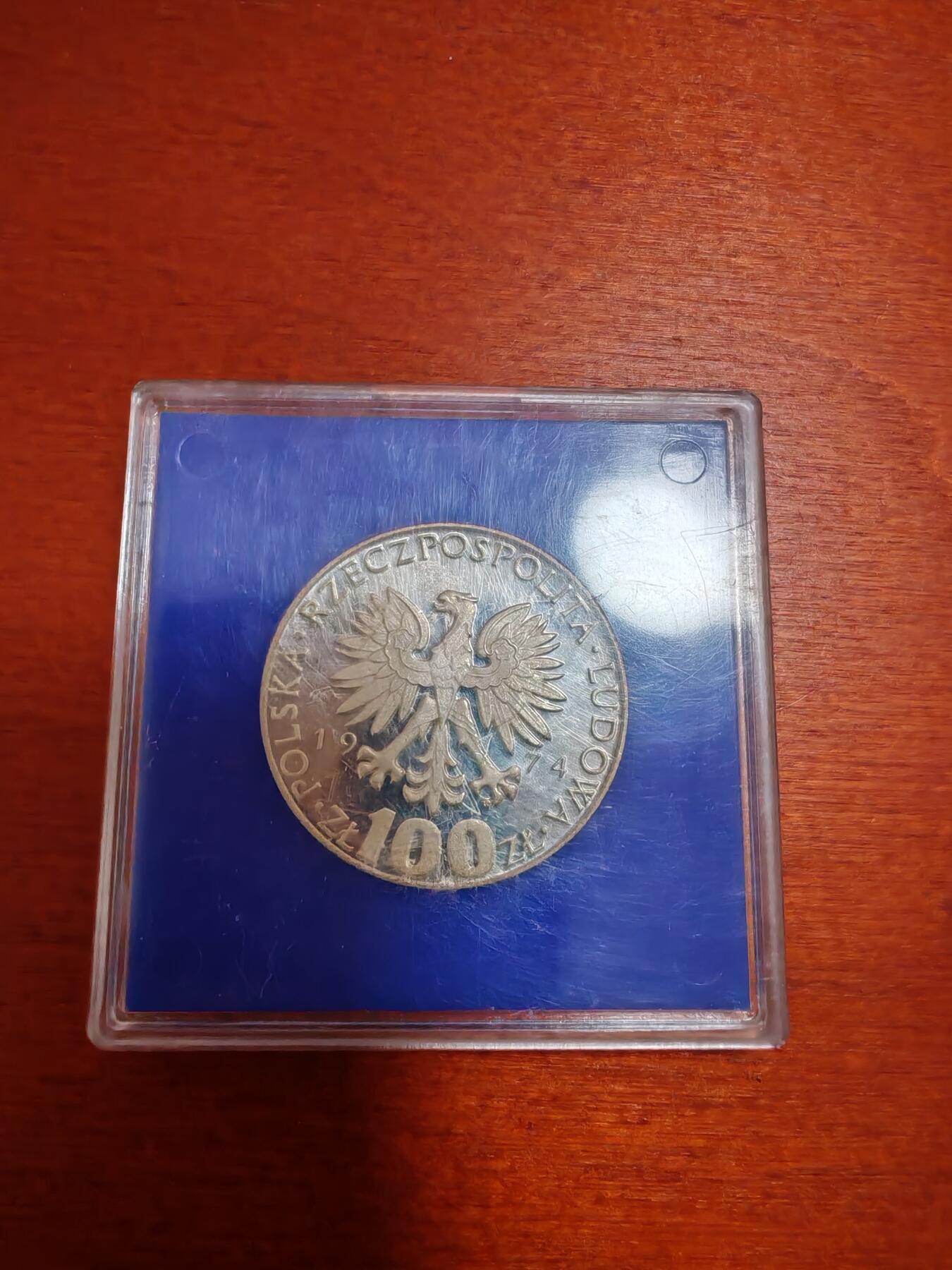 长老汇龙年精选第三十九场拍卖 1974波兰居里夫人100兹罗提精制银币，原盒