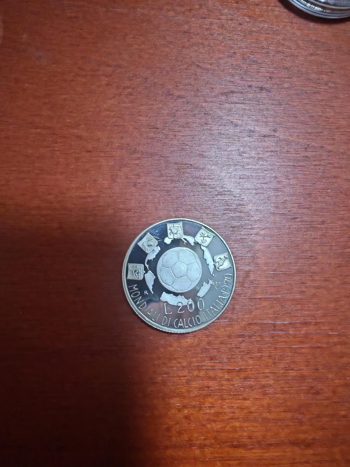 长老汇龙年精选第三十九场拍卖 1989意大利世界杯200里拉精制银币