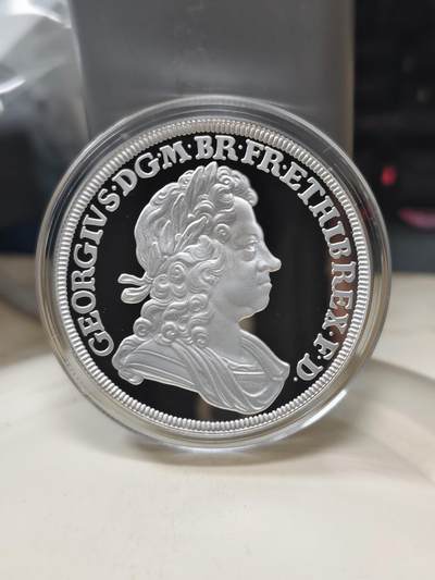 第175期拍卖【长期征集拍品】 - 英国2022年君主系列3乔治一世2盎司加厚纪念银币，999银，发行量750枚