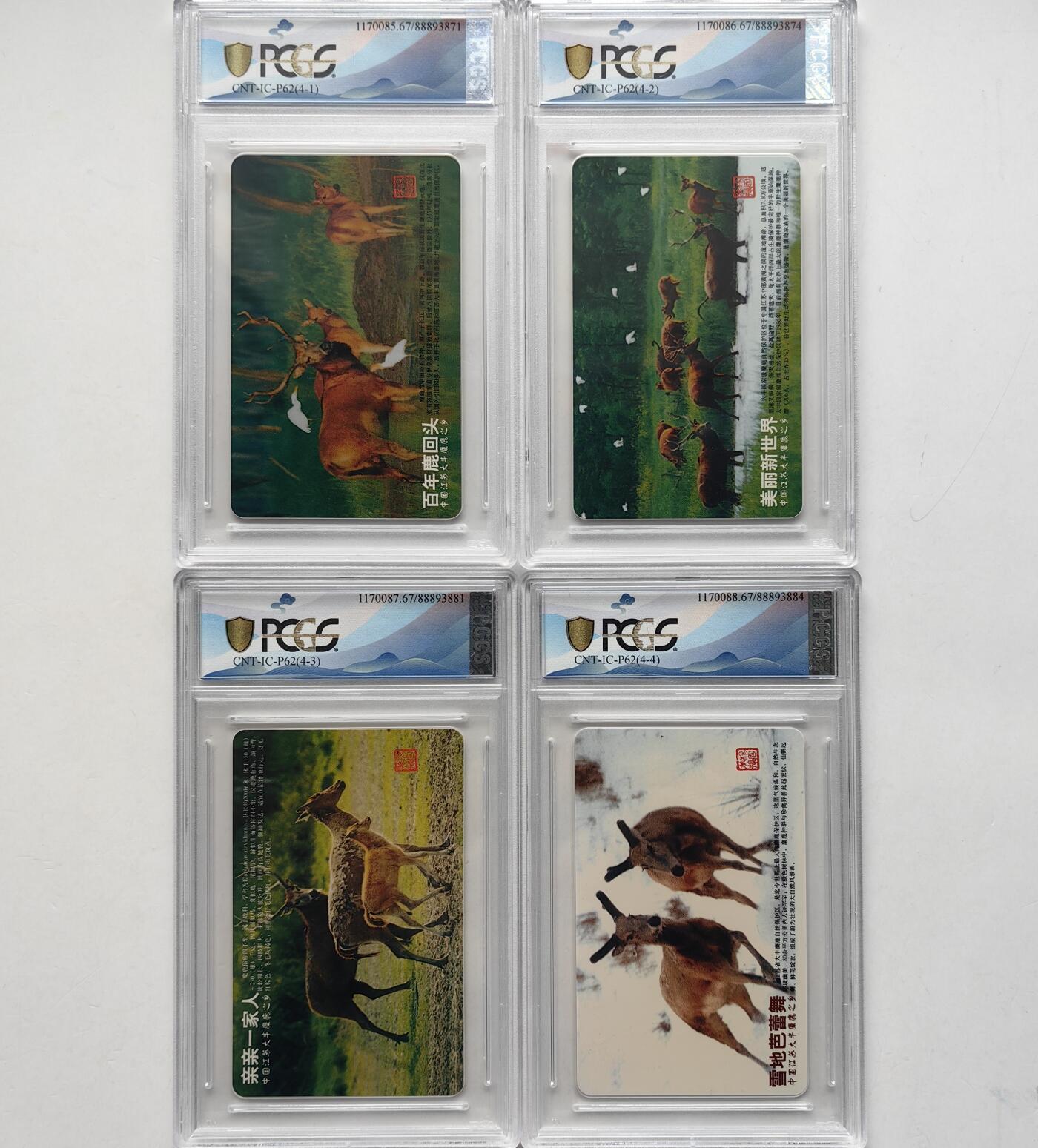 乐玩集藏第57期电话卡专场（12月30日20:00结拍） IC-P62麋鹿 GD版PCGS67