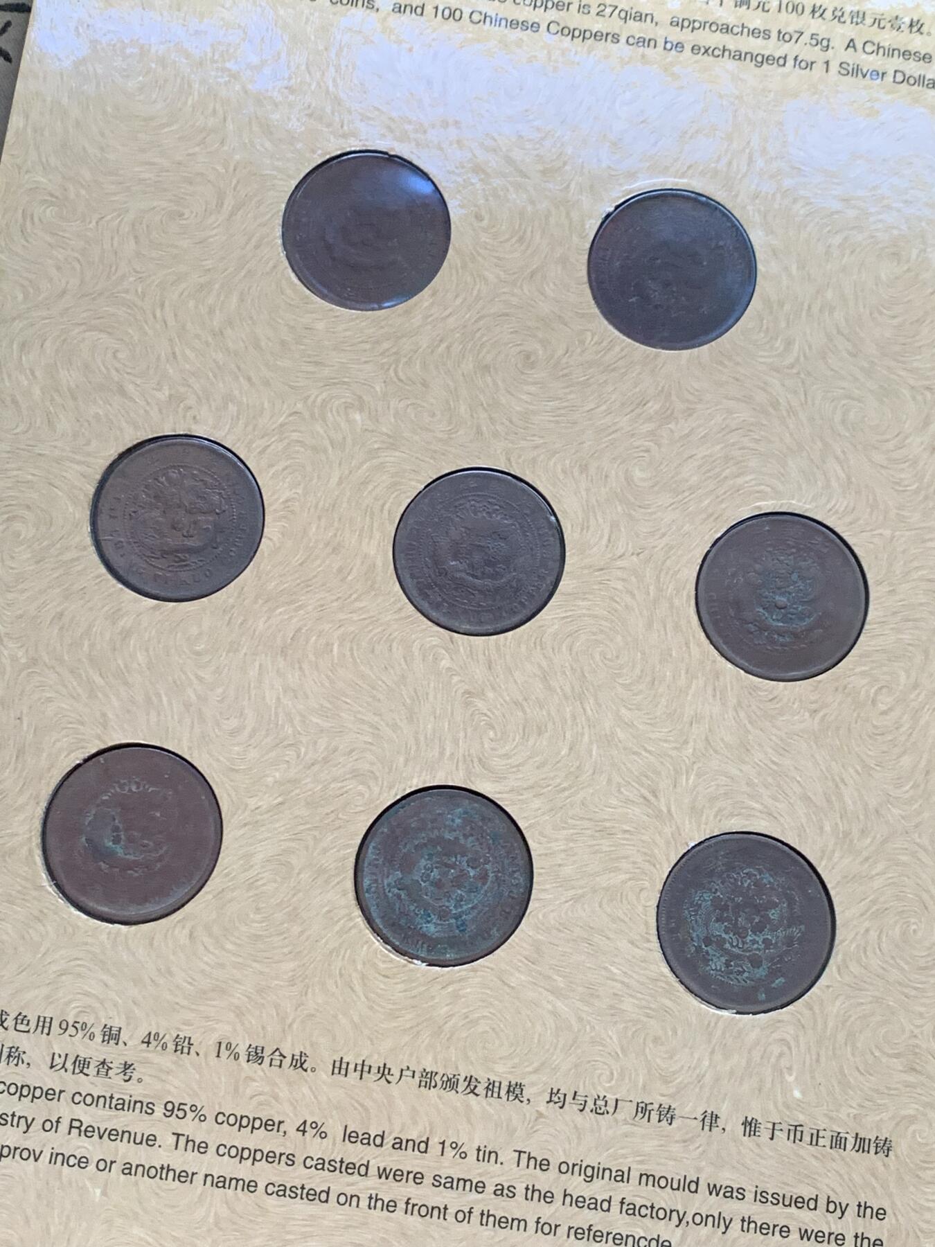 《竞宝斋》第341场 周日，周一，2场连拍 （全场包邮） 中国铜元珍藏册 1900-2000隆重纪念中国铜元铸行100周年