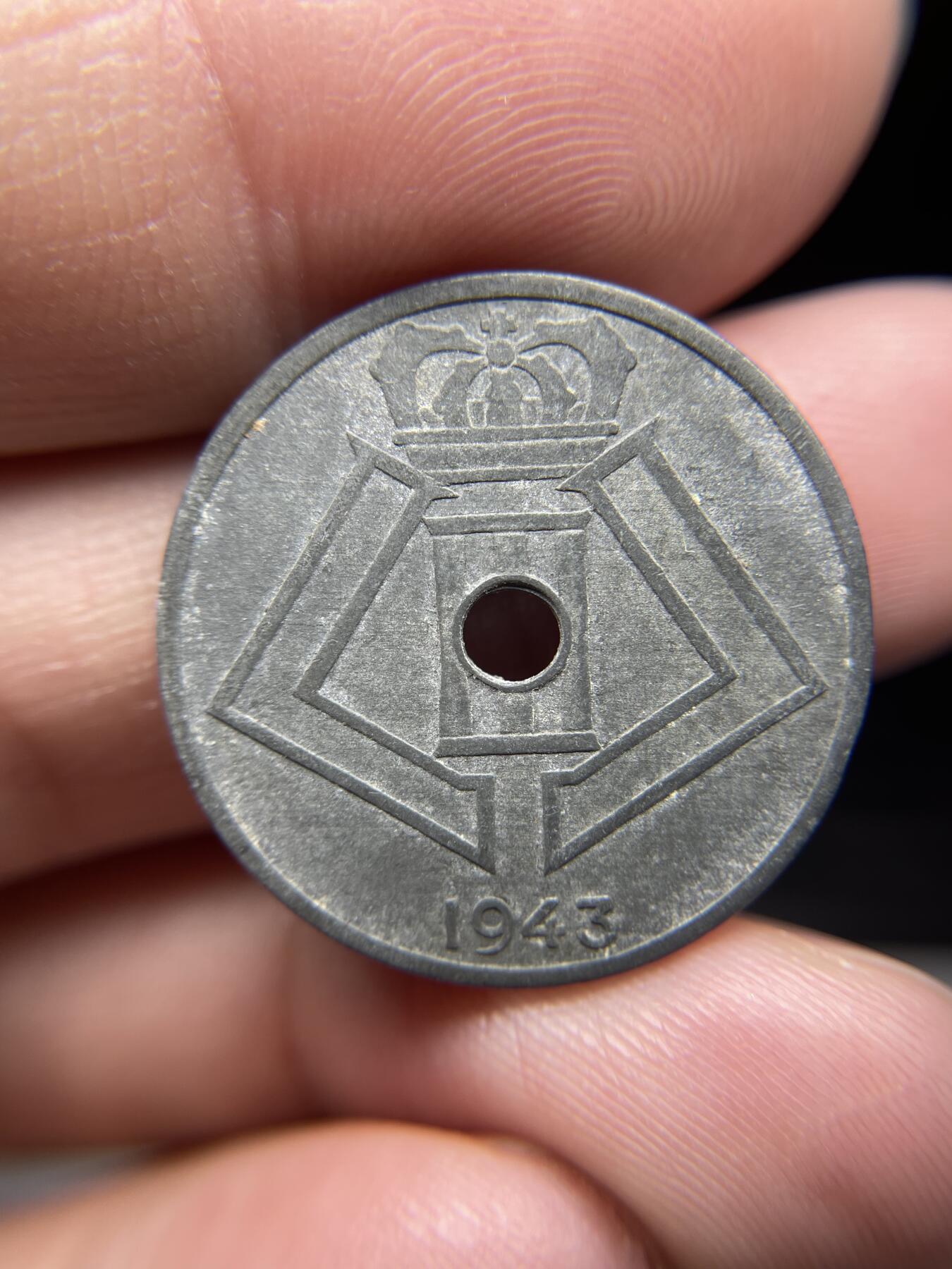每日一拍，2024年集古藏今外币拍卖第十九期-第8场—（总第188拍），可以寄存60天，满160元包邮。 1943年比利时25分