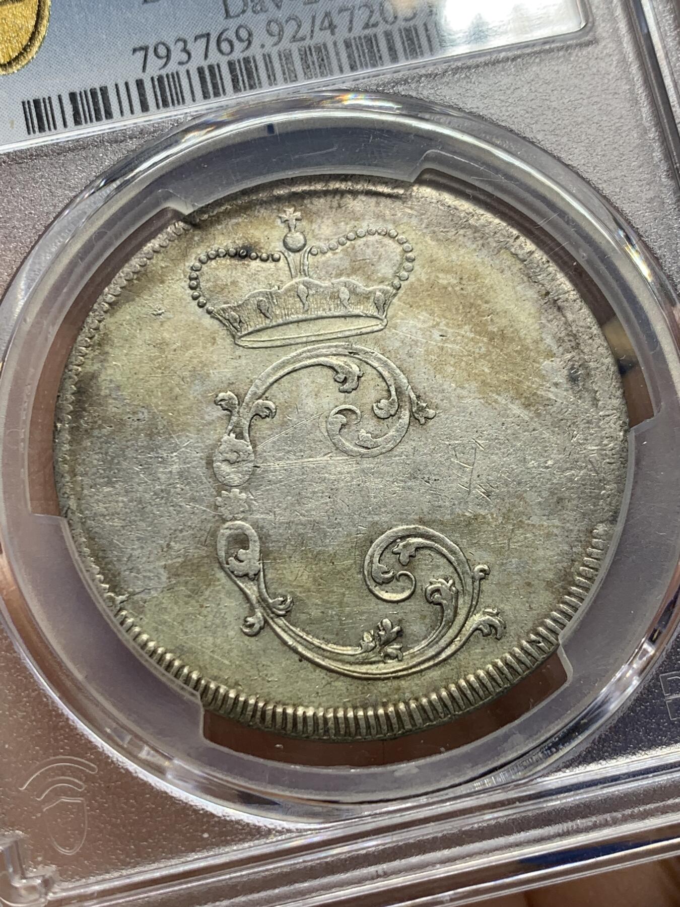 《竞宝斋》第341场 周日，周一，2场连拍 （全场包邮） NGC XF 德国1759年布伦瑞克狼堡泰勒 少见德国早期大银币