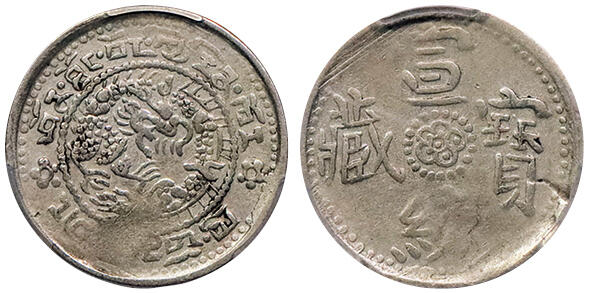 北京阿城哥拍卖2024年秋季拍卖会 1910西藏宣统宝藏银币一枚，原味 PCGS VF35