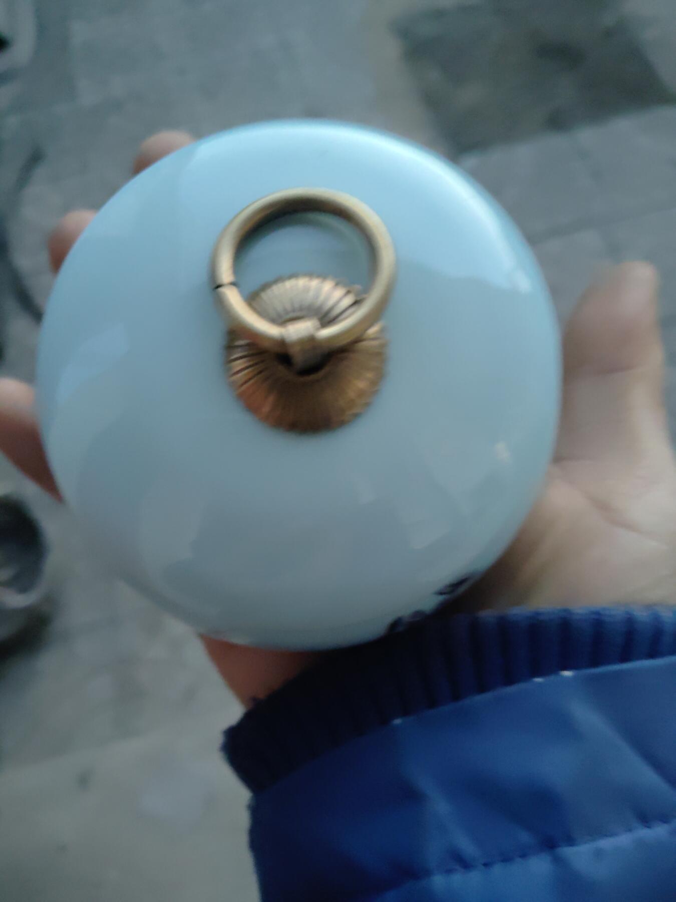 瓷器茶具专场 陶瓷影青釉粉彩喜上眉梢茶叶罐