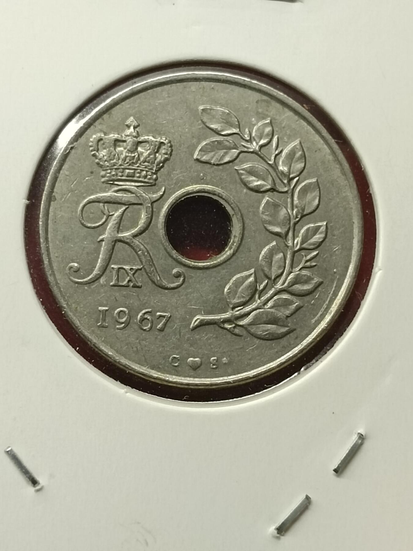 吉祥压岁钱外国硬币第42场 丹麦硬币1967