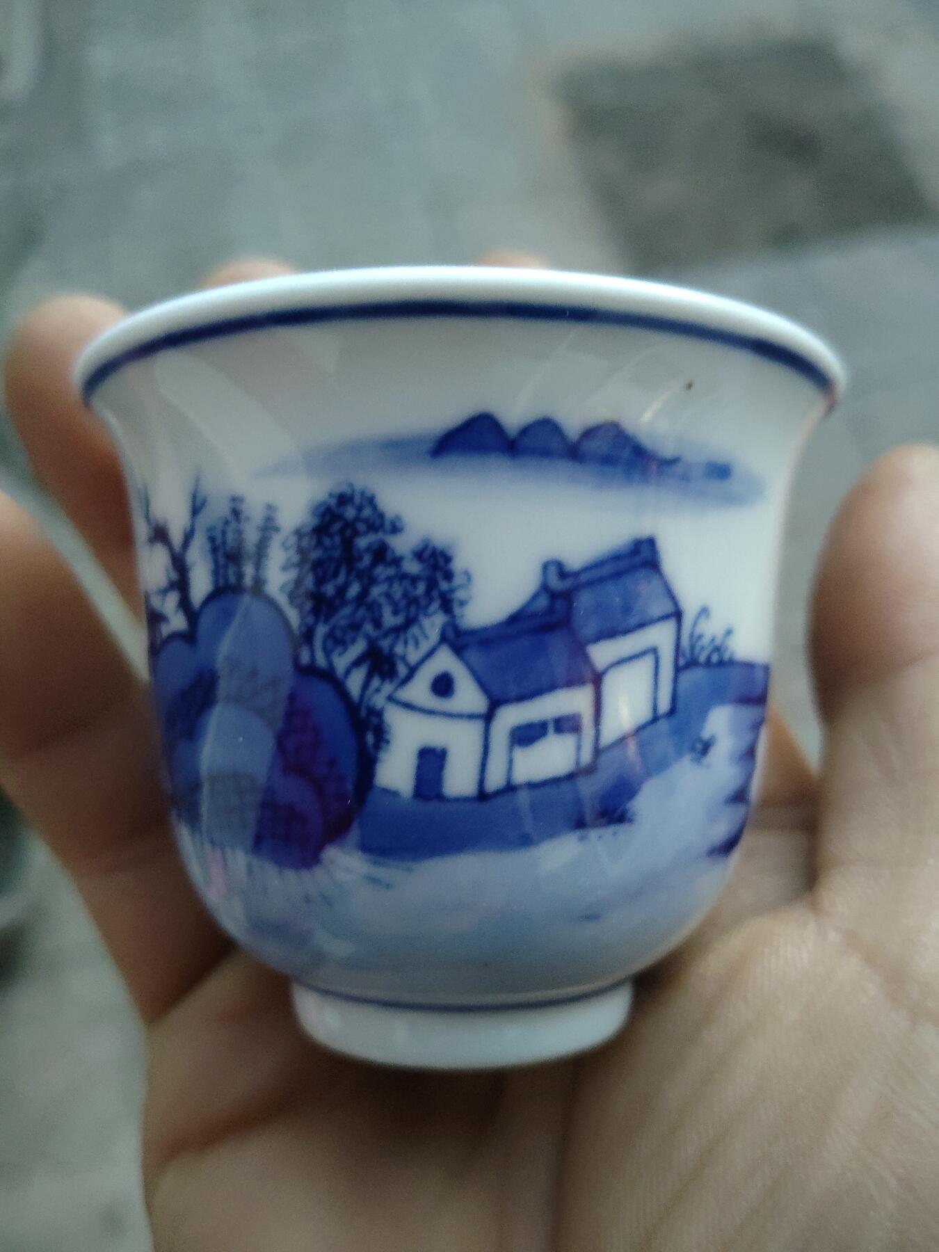 瓷器茶具专场 青花瓷主人杯