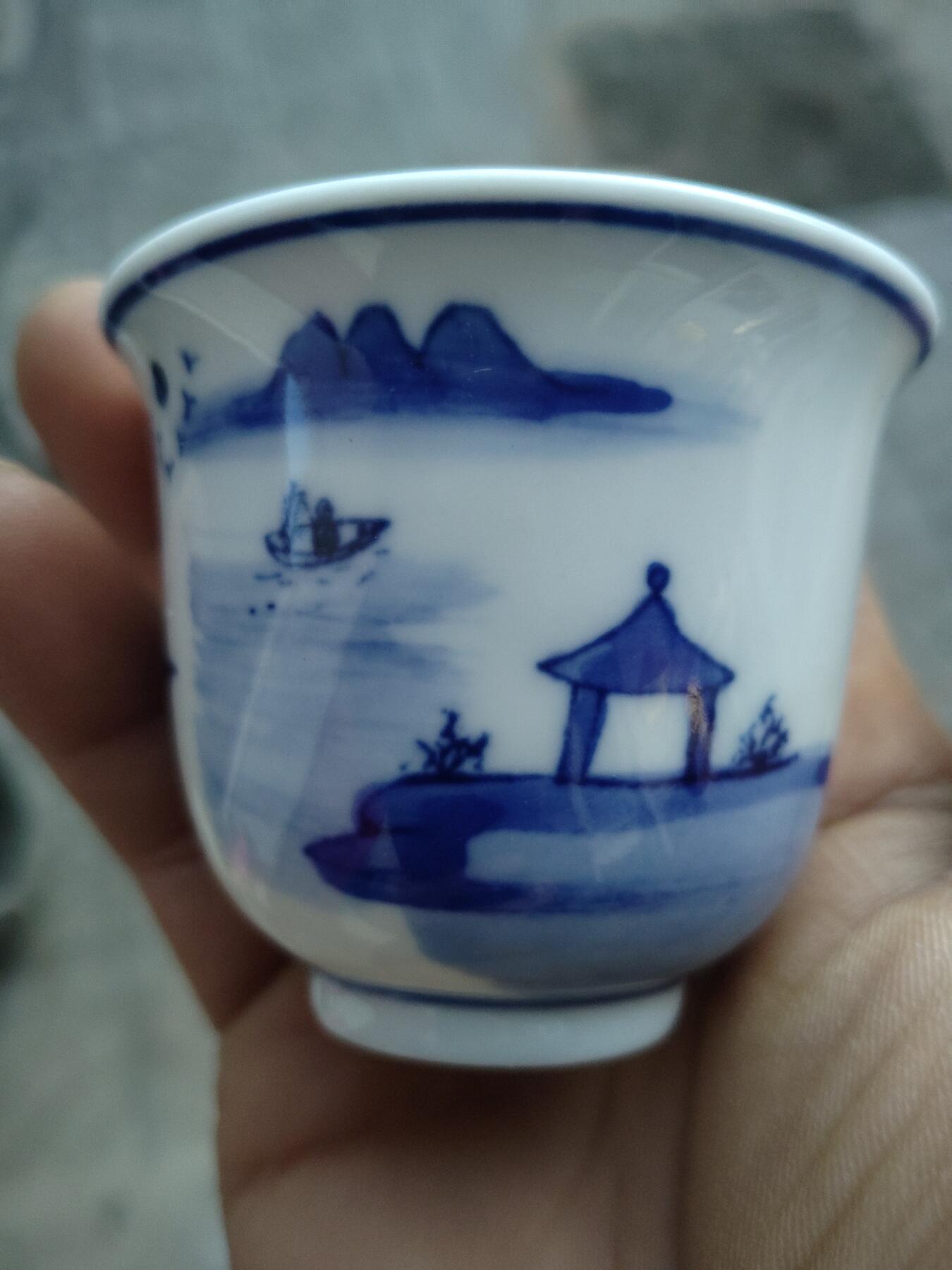 瓷器茶具专场 青花瓷主人杯