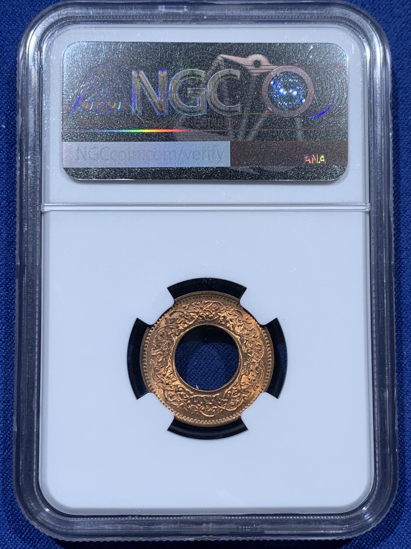 《竞宝斋》第341场 周日，周一，2场连拍 （全场包邮） NGC MS65RB 印度1派沙高冠