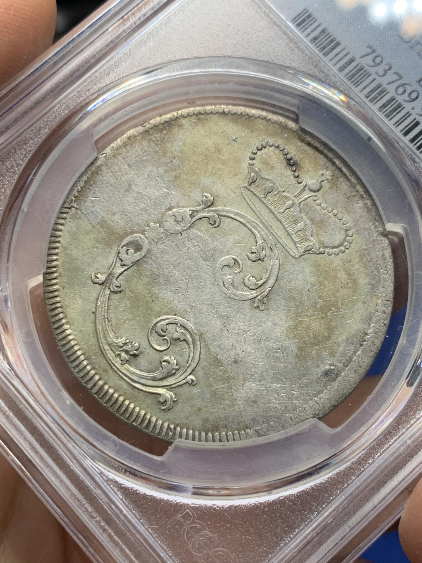 《竞宝斋》第341场 周日，周一，2场连拍 （全场包邮） NGC XF 德国1759年布伦瑞克狼堡泰勒 少见德国早期大银币