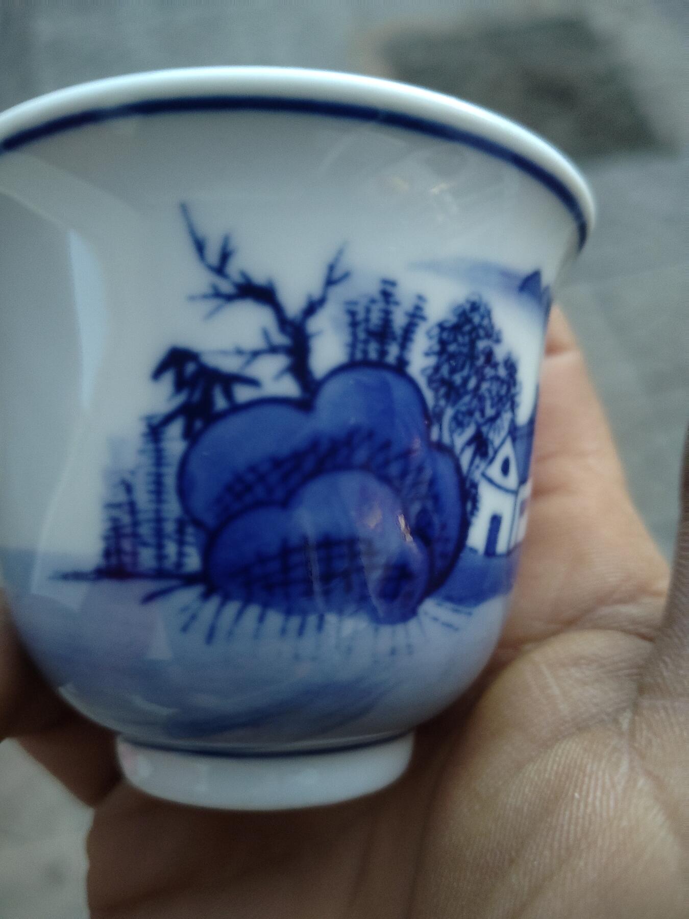 瓷器茶具专场 青花瓷主人杯