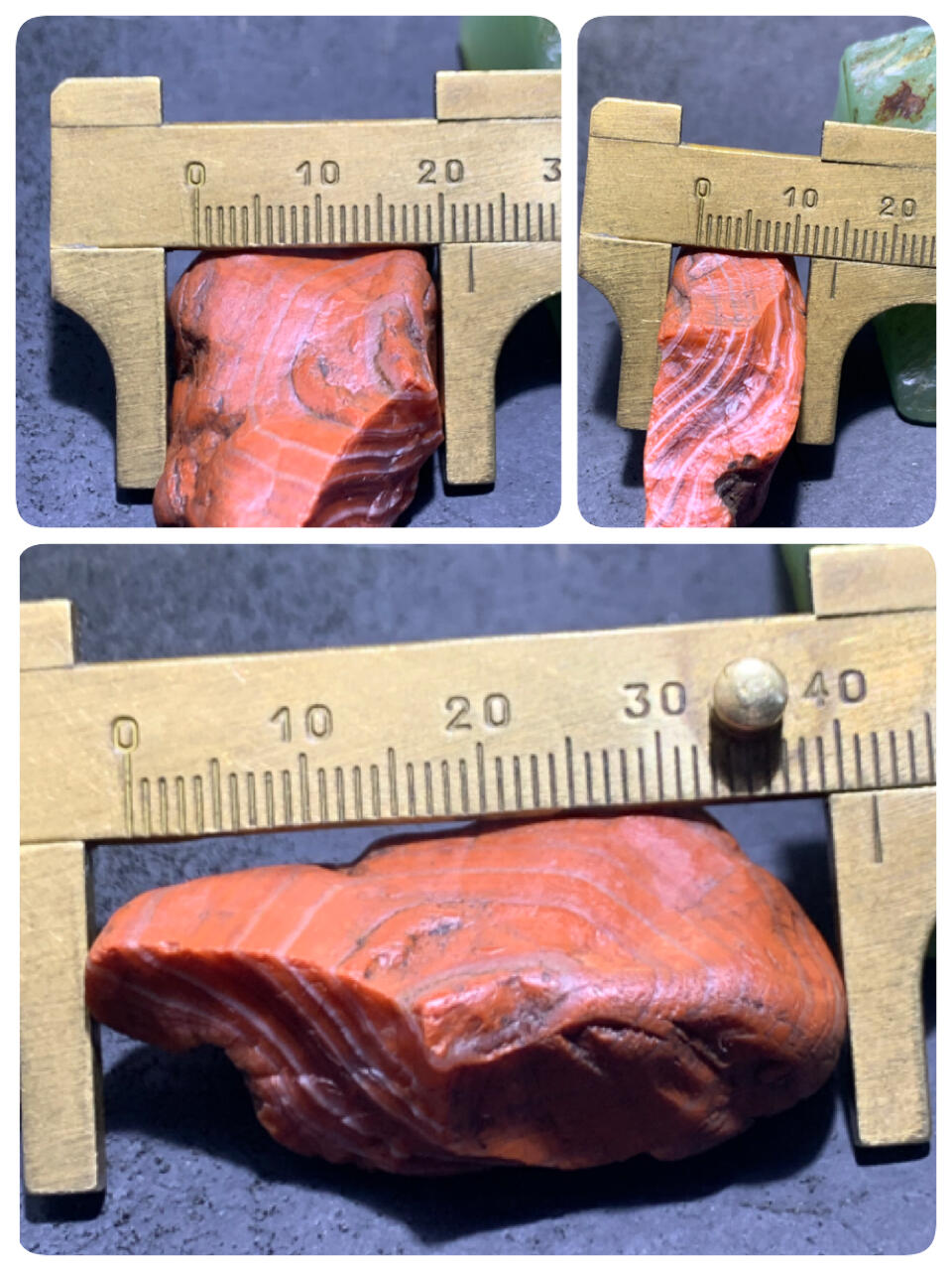 精美红皮柿子红开窗料千层纹南红玛瑙原石一颗