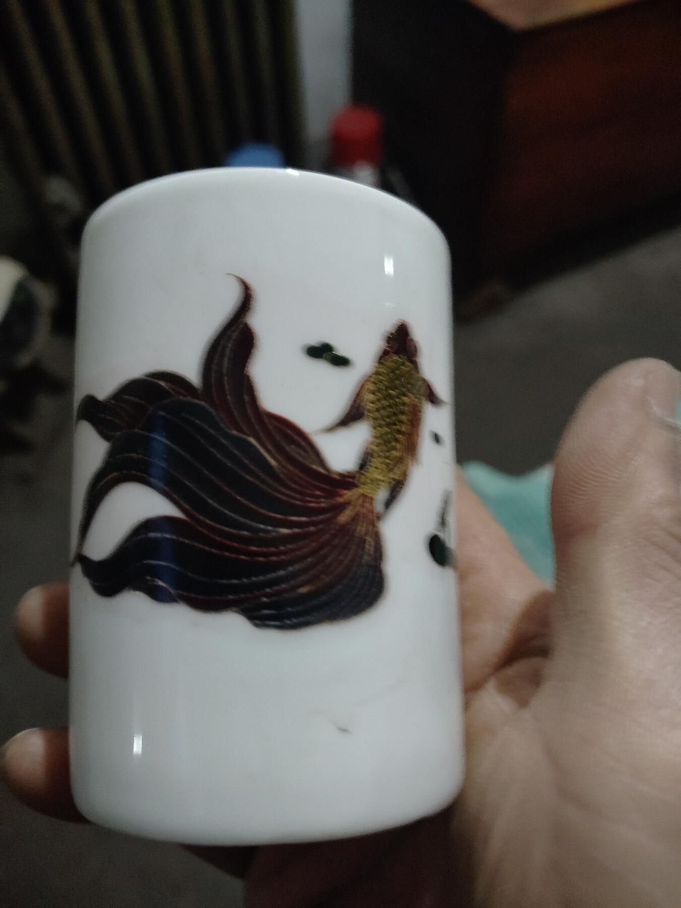瓷器茶具专场 陶瓷变色金鱼咖啡杯