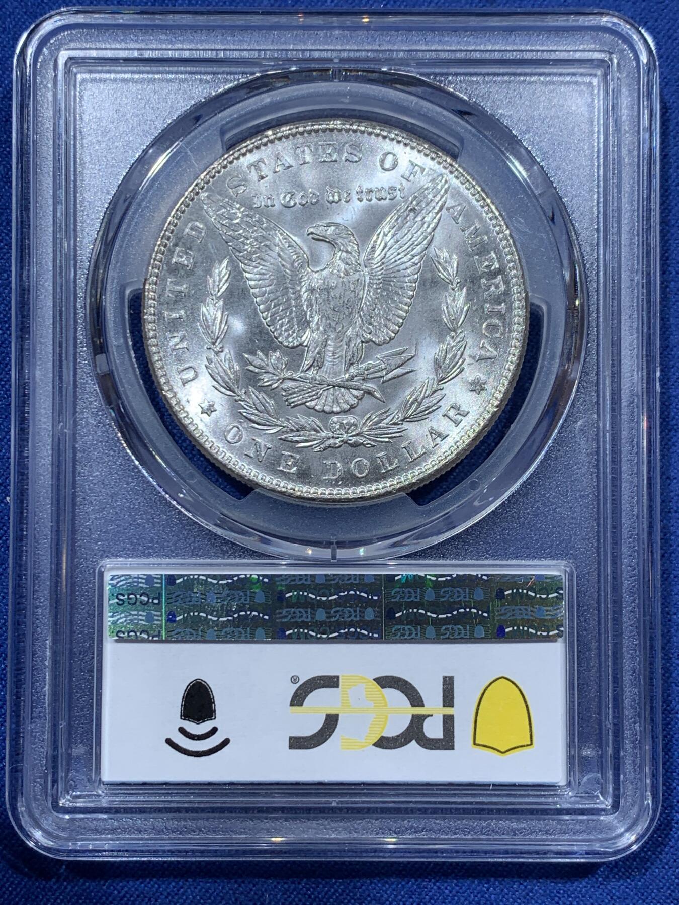 《竞宝斋》第341场 周日，周一，2场连拍 （全场包邮） PCGS MS63 美国1888年摩根女神1美元银币 卷拆品 少见吉祥年份 币面状态极佳