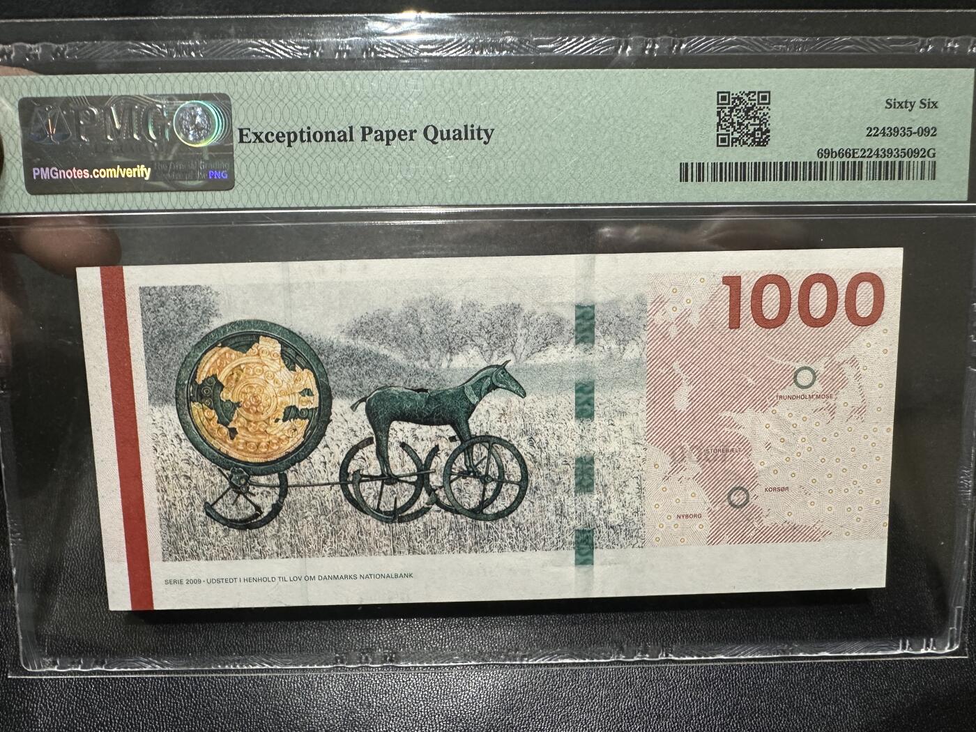 《外钞收藏家》第四百六十期 2012年丹麦桥版1000克朗 PMG66