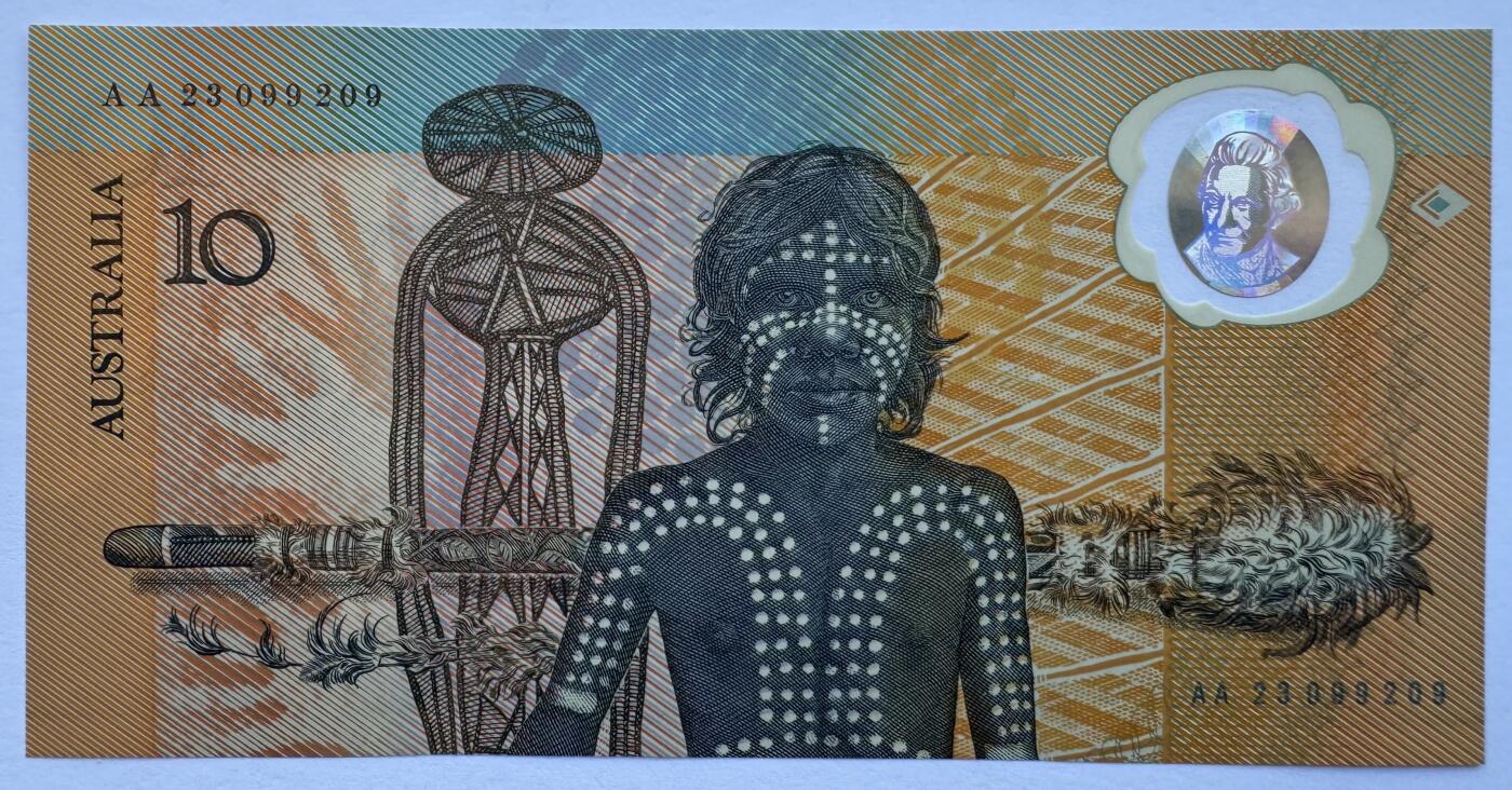 2026第3场（总第230期）：精品测试钞、外钞综合场 尾冠AA23 澳大利亚“移民200周年”10元塑料纪念钞册装UNC（全程无47）