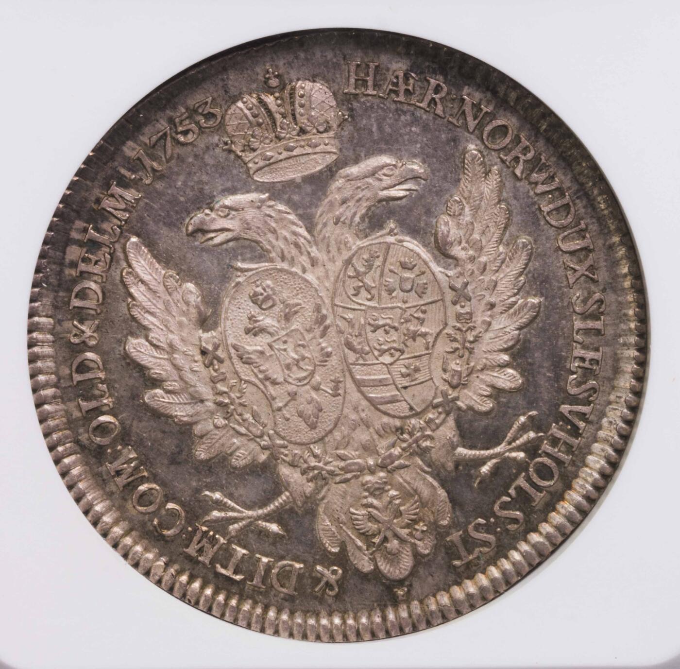 NGC-MS63 1753石勒苏益格彼得三世泰勒大珍品