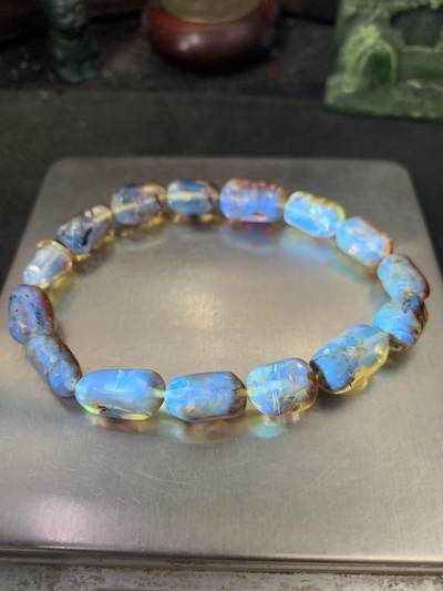 乌克兰花珀随形手串一条 乌克兰花珀随形手串一条