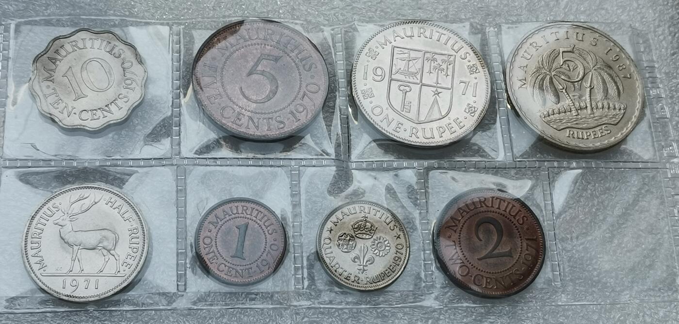 瓶子🏺第173期拍卖会  英属毛里求斯8枚套