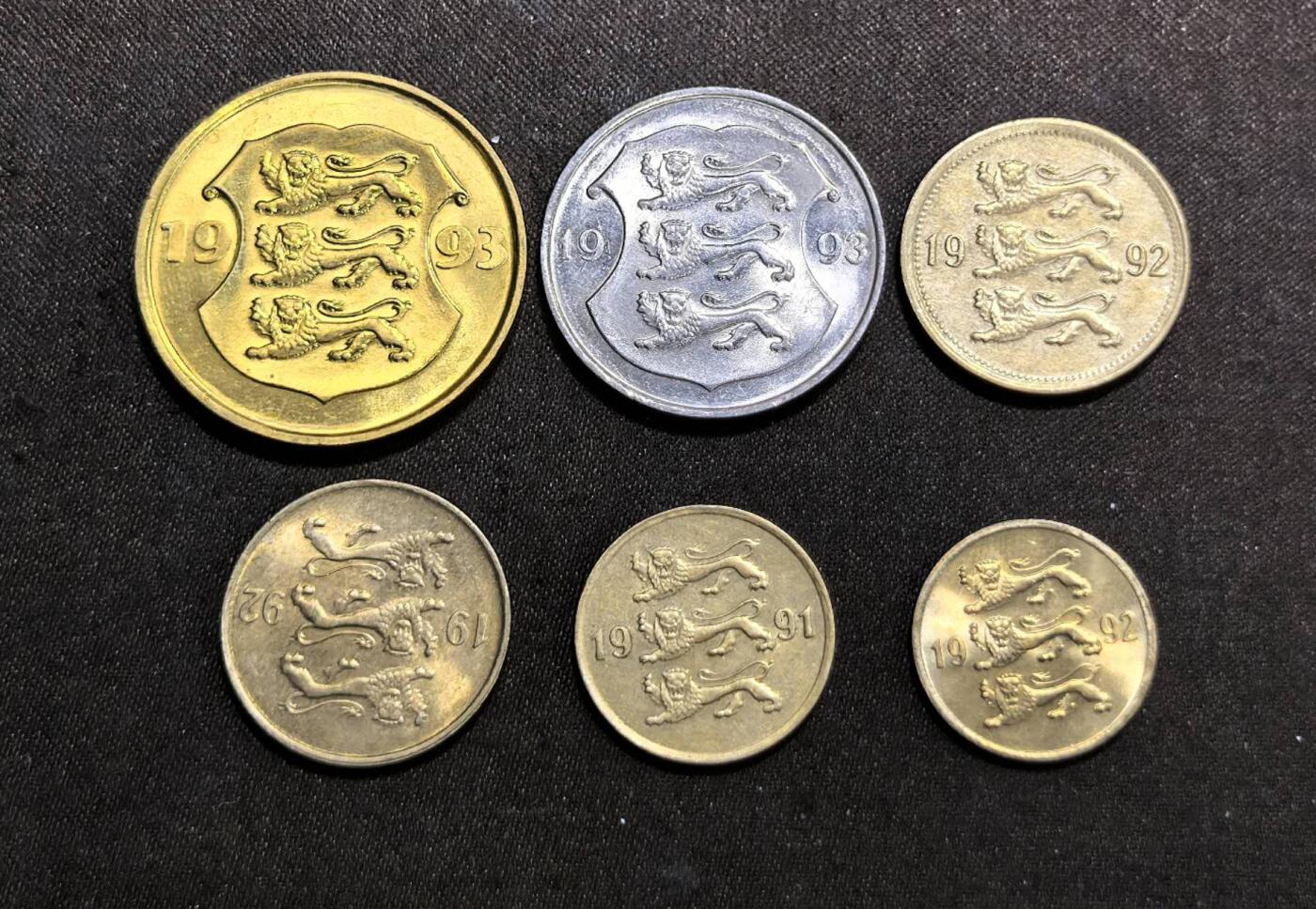 北京马甸外国币专卖微拍第132期，外国非贵金属纪念币，流通币专场，陆续上新，欢迎关注 爱沙尼亚
