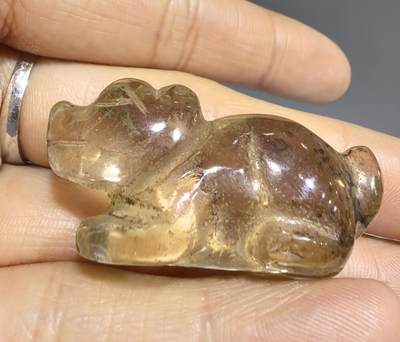 创汇时期出品水晶生肖狗挂件吊坠，全品如图，尺寸:4.1cm*2.0cm*1.5cm - 创汇时期出品水晶生肖狗挂件吊坠，全品如图，尺寸:4.1cm*2.0cm*1.5cm